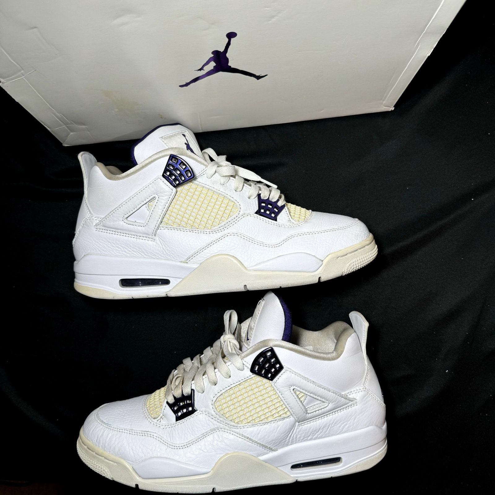 Jordan Brand × Nike Size 11.5 - Air Jordan 4 Retro Purple Metallic Men's Shoes Size US 11.5 / EU 44-45 - 2 Thumbnail