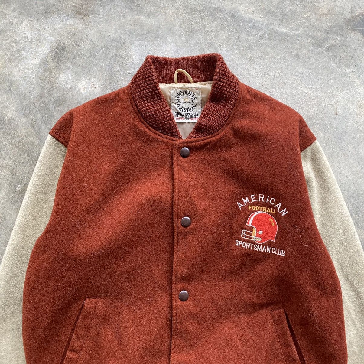 American Football by TOWN'S MAN Button Varsity Jacket