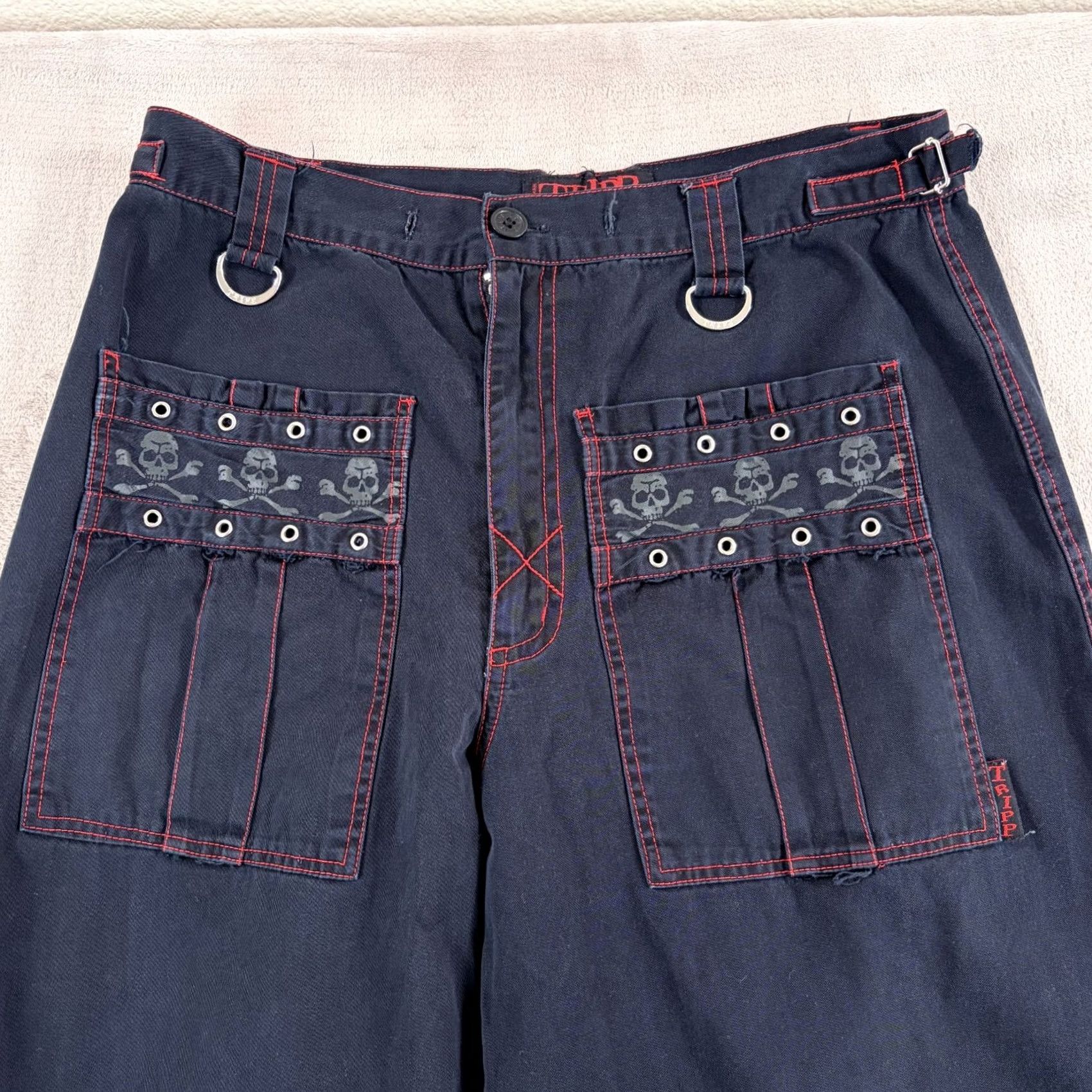 Tripp NYC VINTAGE TRIPP NYC Daang Goodman Pants Large Goth Rave Baggy 90's Zipper Wide Leg Size US 33 - 3 Thumbnail