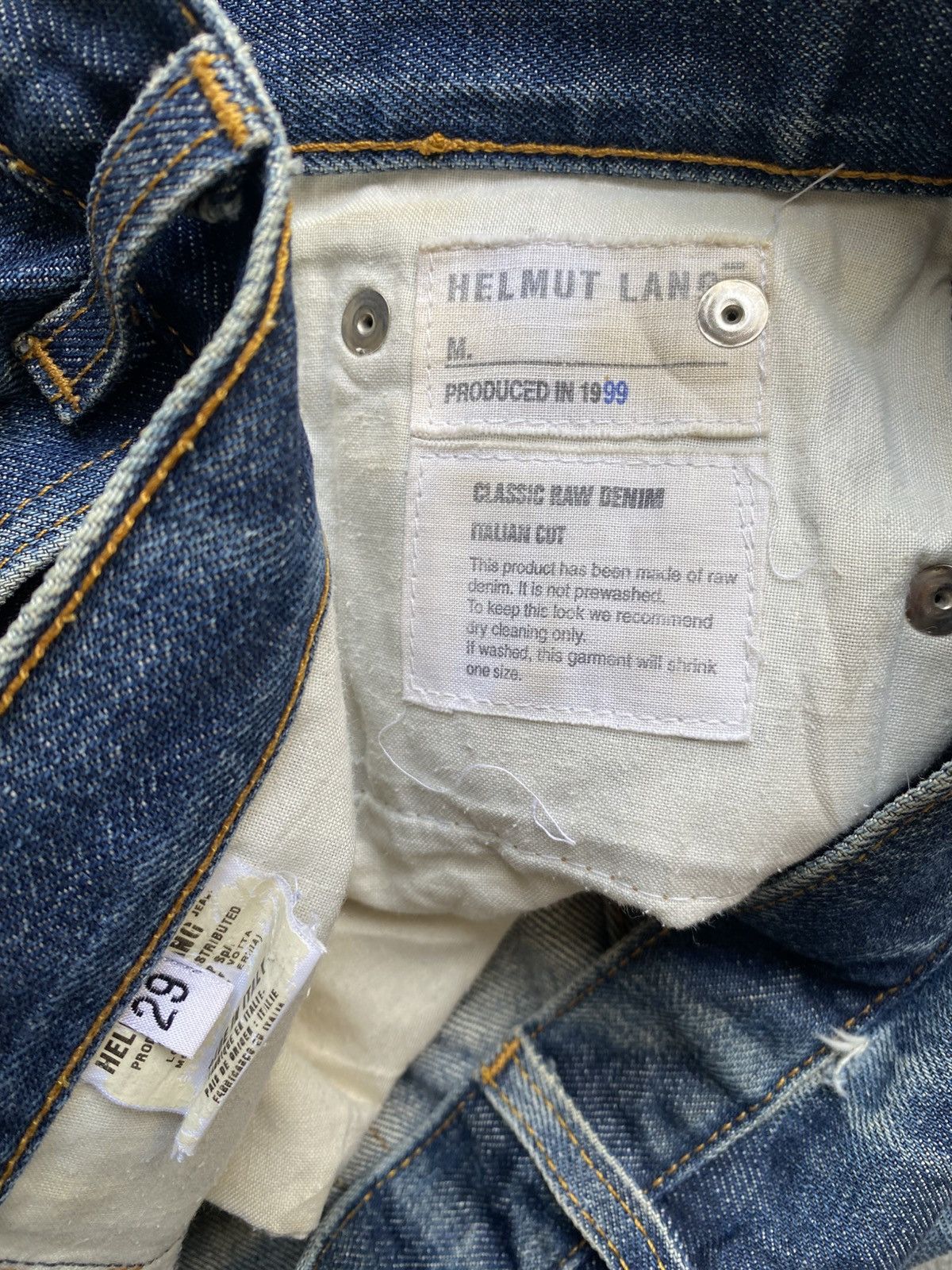 Helmut Lang 1999 Helmut Lang Classic Raw Denim Italian Cut Jeans Size US 30 / EU 46 - 6 Thumbnail