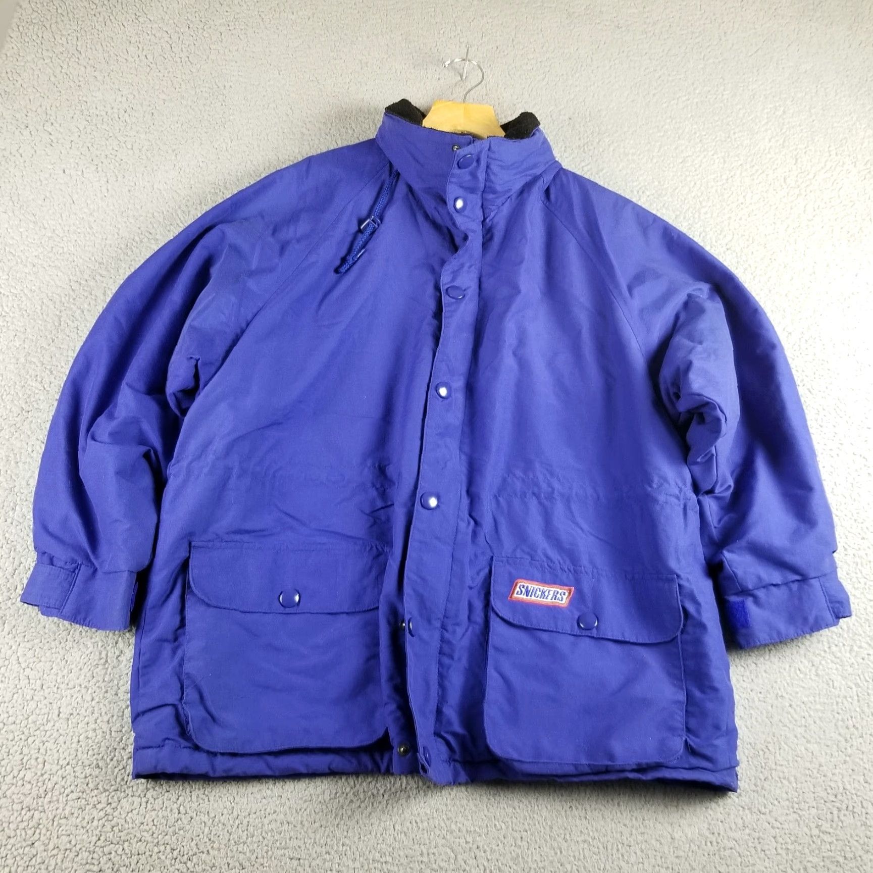 Kickers Vintage Snickers Jacket Men Large Hungry? Why Wait Promo Blue Lined 90's Coat Size US L / EU 52-54 / 3 - 2 Thumbnail