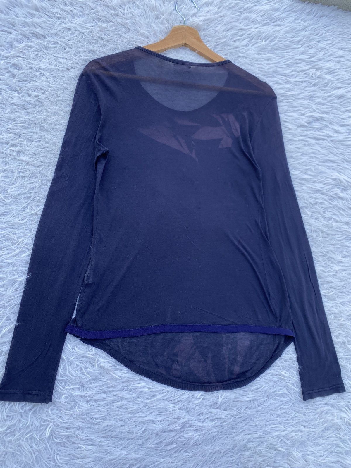 Helmut Lang Rare Vintage Helmut Lang Produced 1998 V mesh Longsleeve Top Size S / US 4 / IT 40 - 21 Thumbnail