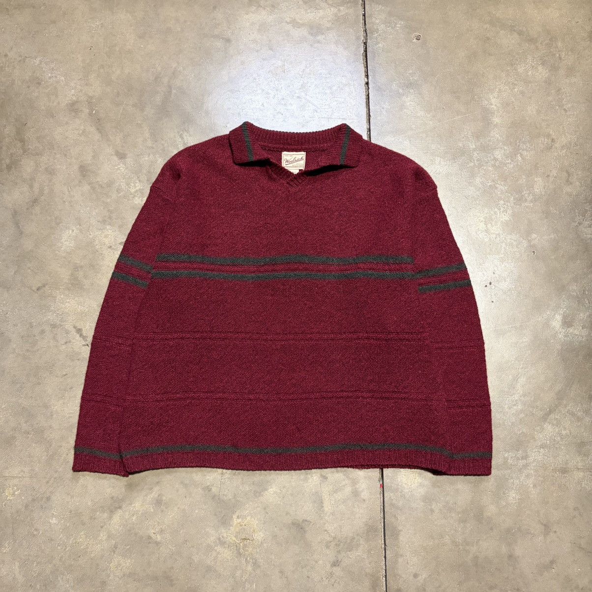 Woolrich Woolen Mills Vintage Woolrich Wool Sweater Striped Collared Fisherman 90s Size US XL / EU 56 / 4 - 5 Thumbnail