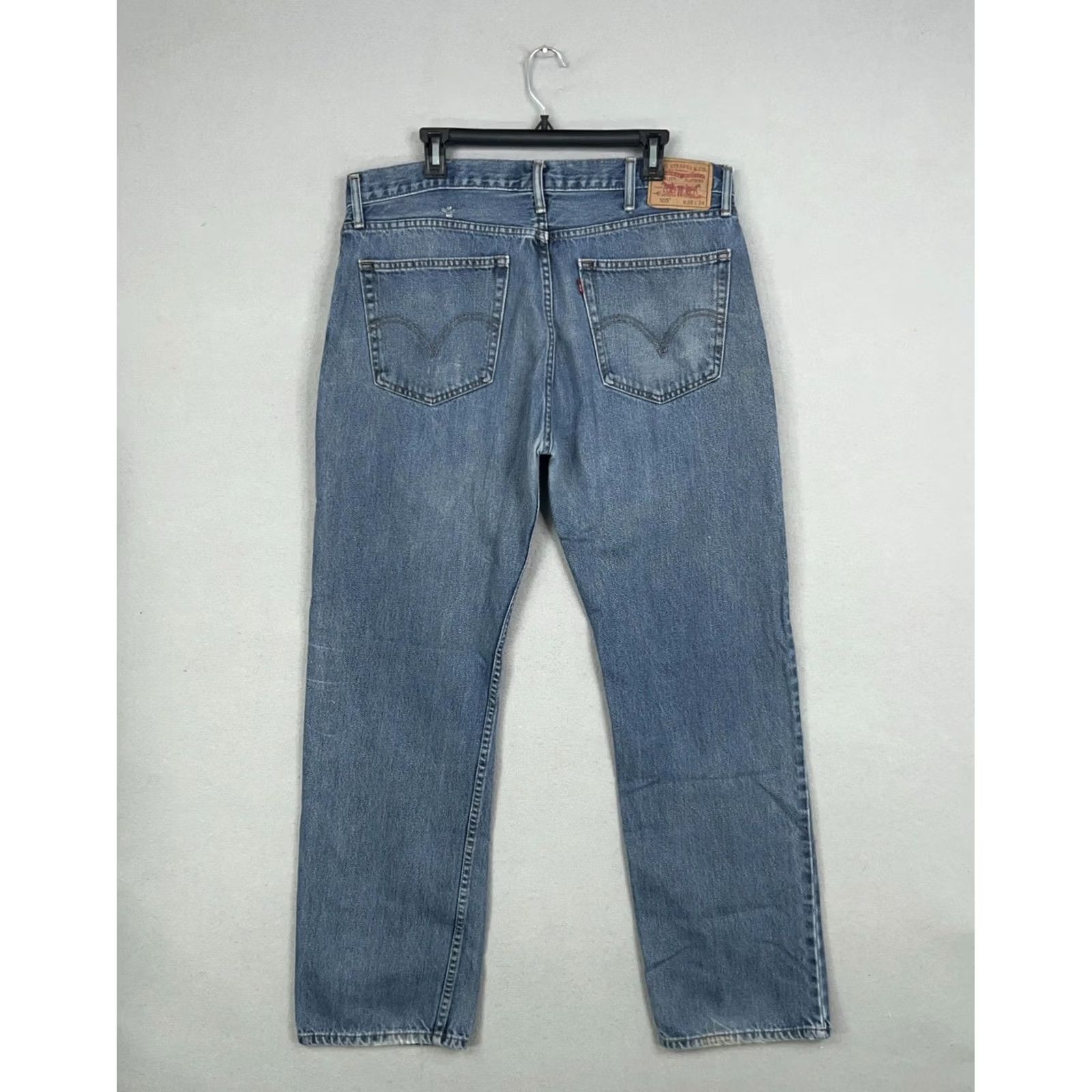 Levi's Levi's Jeans Mens 38x34 Blue Straight Fit Denim 505 Classic 5-Pocket Zip Fly Regular Waist 34 Inseam Mens Jeans Size US 38 / EU 54 - 6 Thumbnail