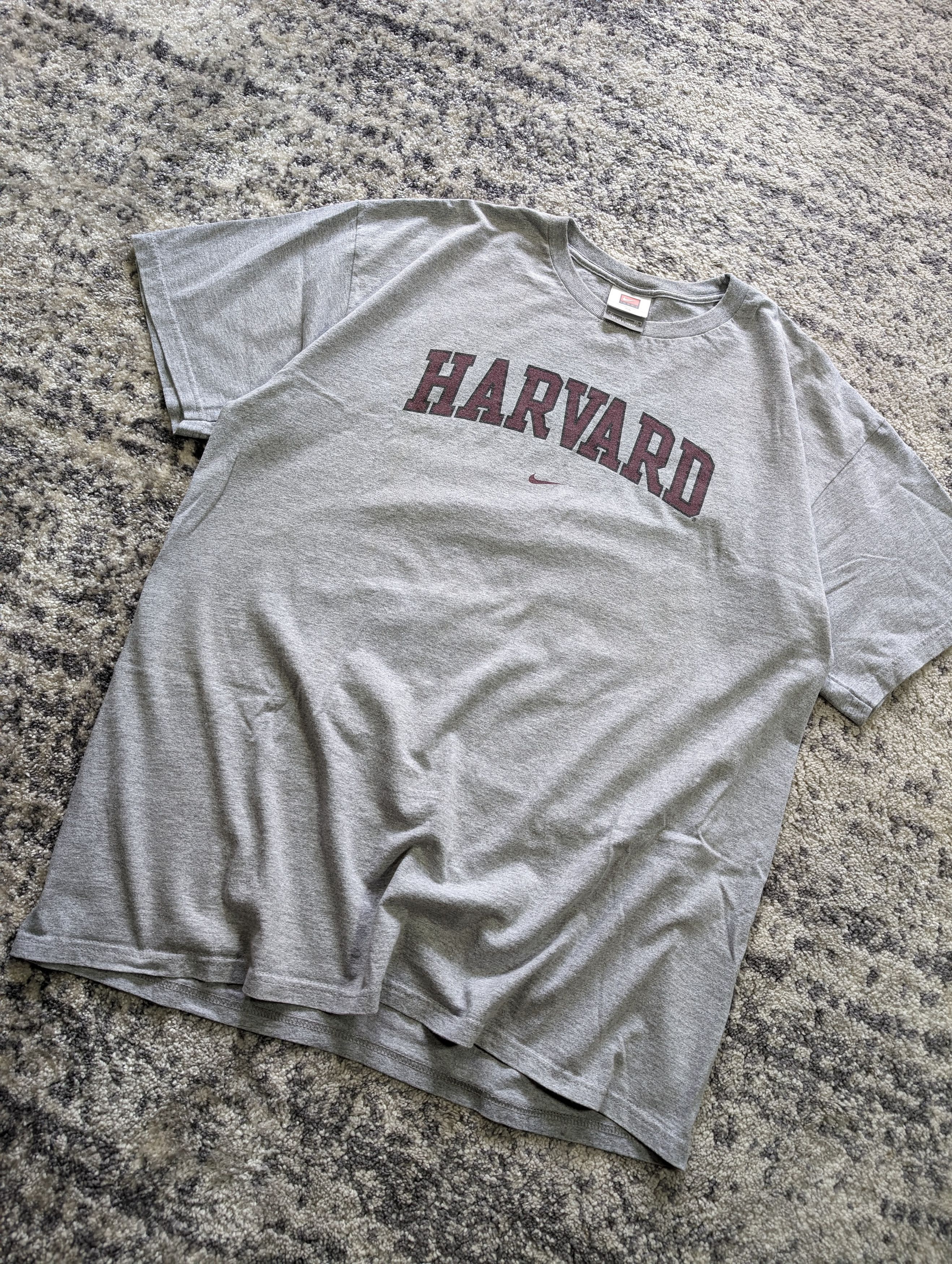 Nike × Vintage Harvard USA 90s Nike Team White Tag Central Swoosh t-shirt Size US XL / EU 56 / 4 - 9 Thumbnail