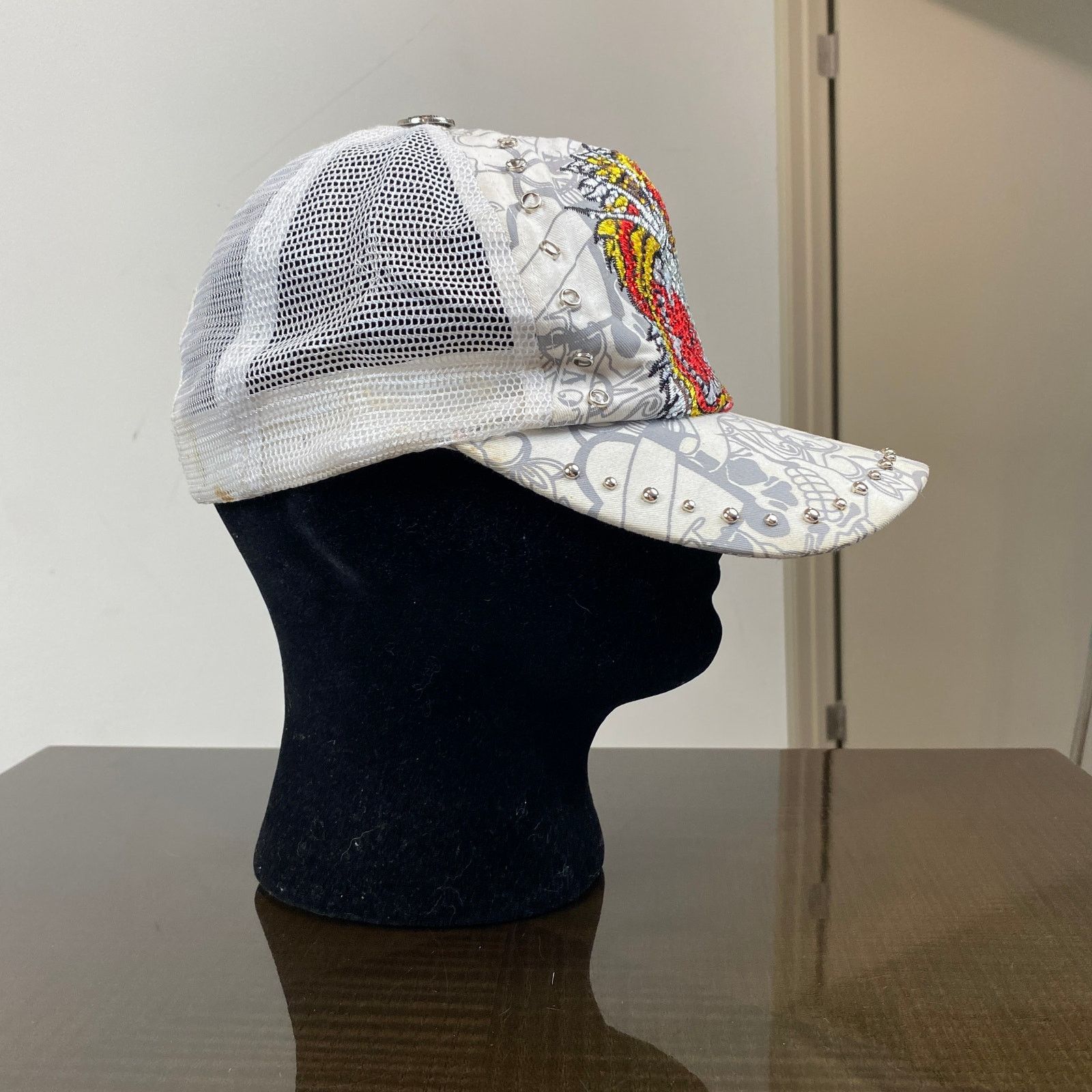 Other Y2K Style Rhinestone Embellished Tiger Mesh Trucker Snapback Size ONE SIZE - 6 Thumbnail