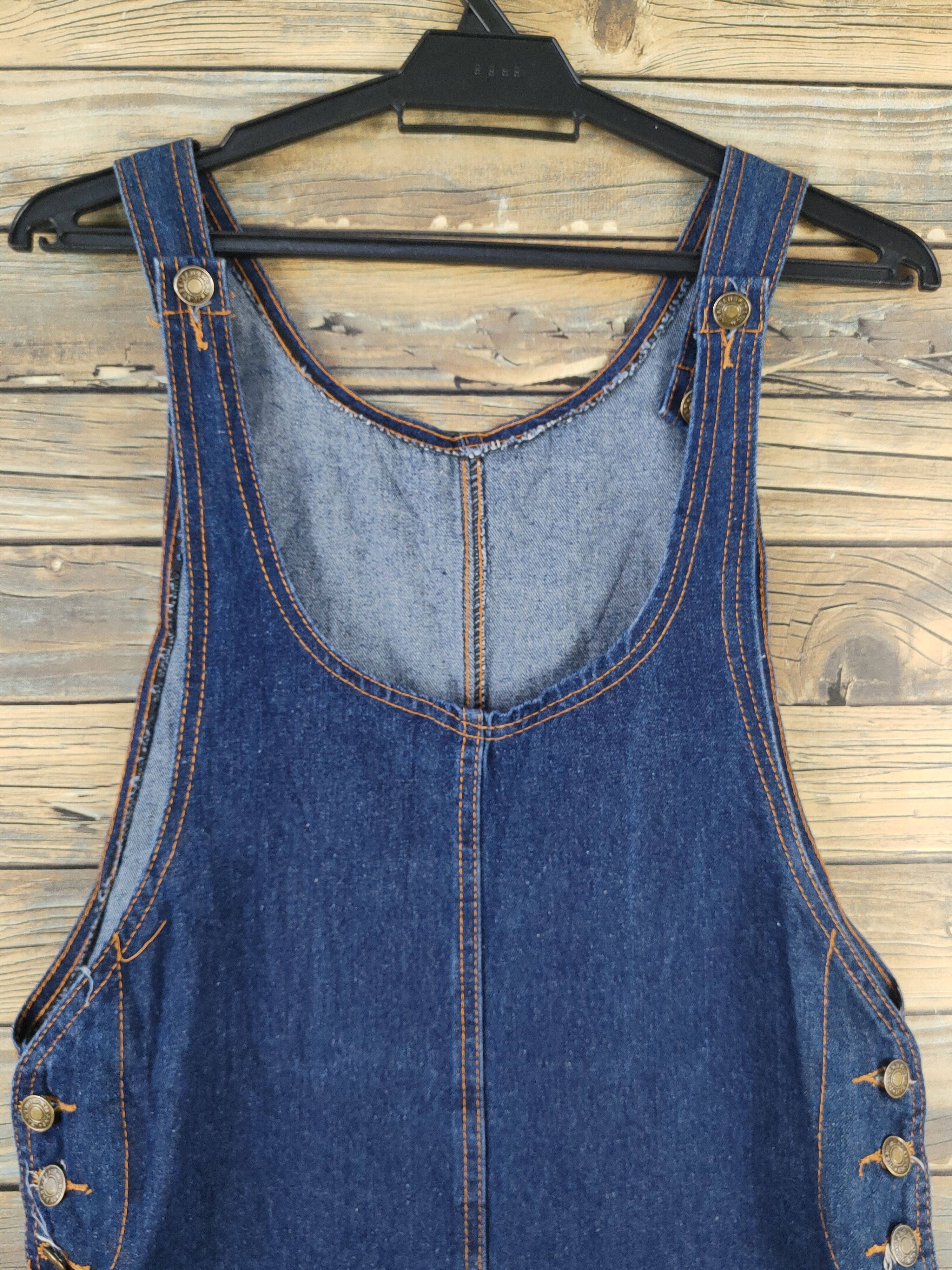 Other Japanese Brand Dark Blue Denim Skirt Jumpsuits Size 34" / US 12 / IT 48 - 2 Thumbnail