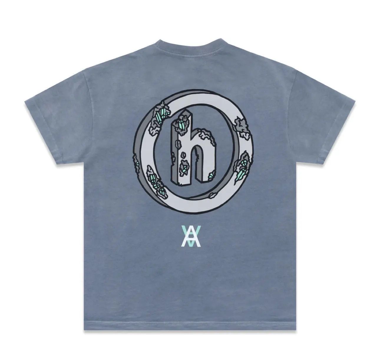 Daniel Arsham × HIDDEN Daniel Arsham x Hidden Eroded H Logo Tee Vintage Wash Blue Size US L / EU 52-54 / 3 - 1 Thumbnail