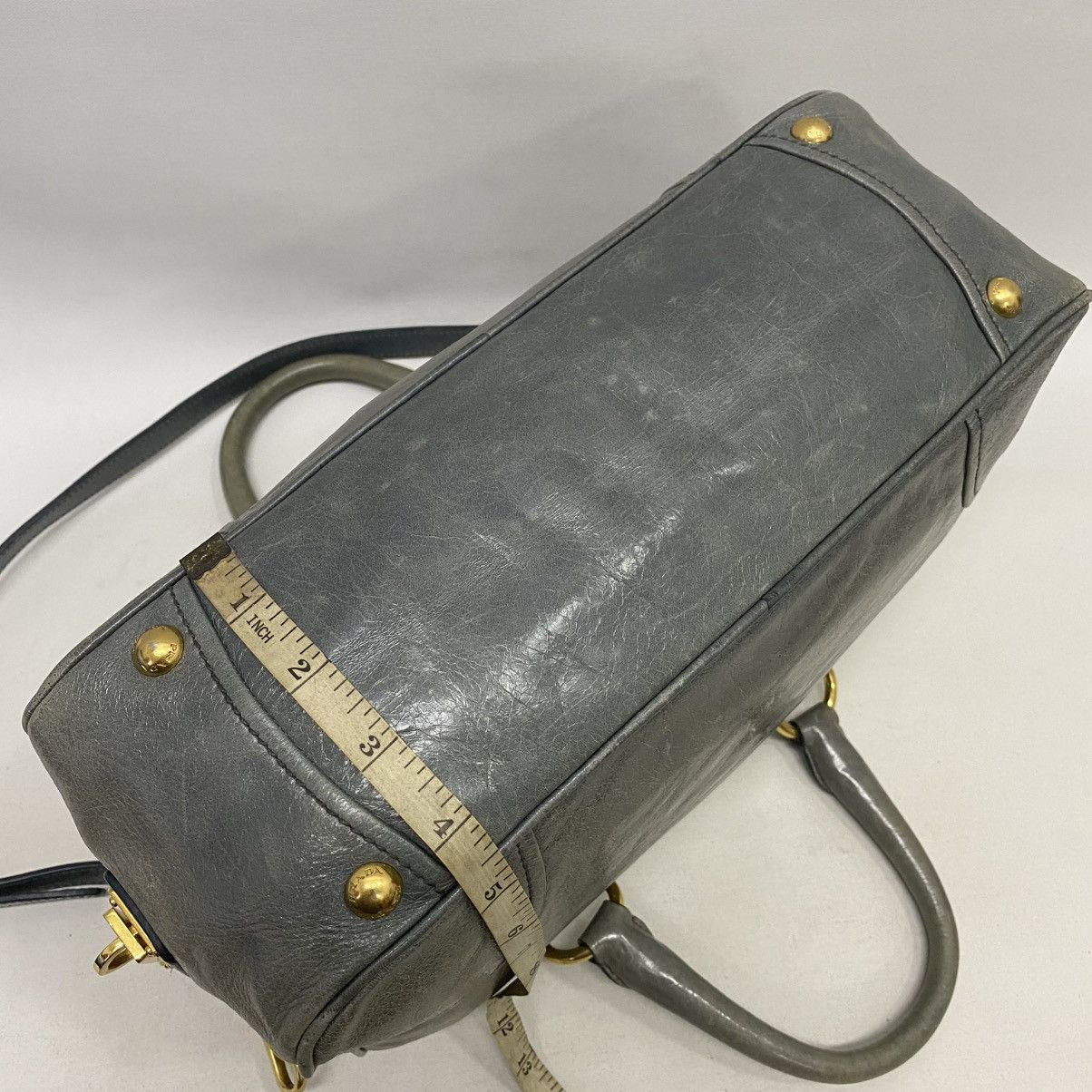 Prada ‼️LASTDROP‼️ PRADA GREY VITELLO SHINE BOULETTO BAG 2 WAY Size ONE SIZE - 22 Thumbnail