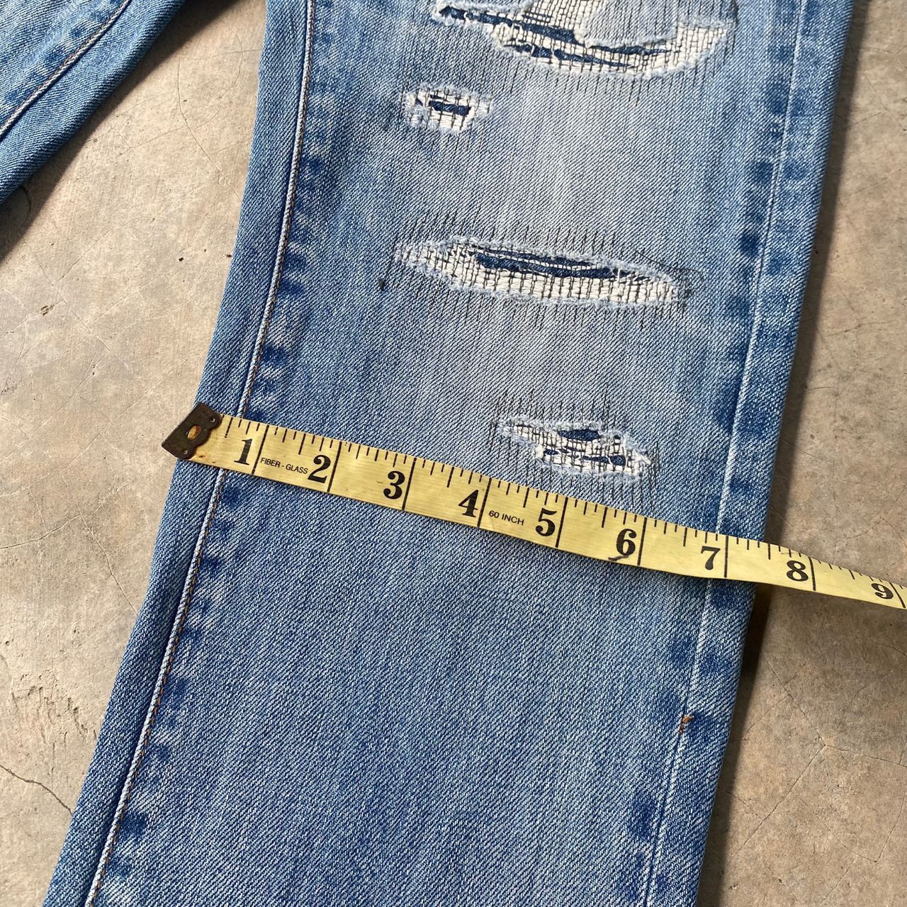 MOUSSY Vintage Azul by Moussy Distressed Slim Denim Size US 29 - 9 Thumbnail