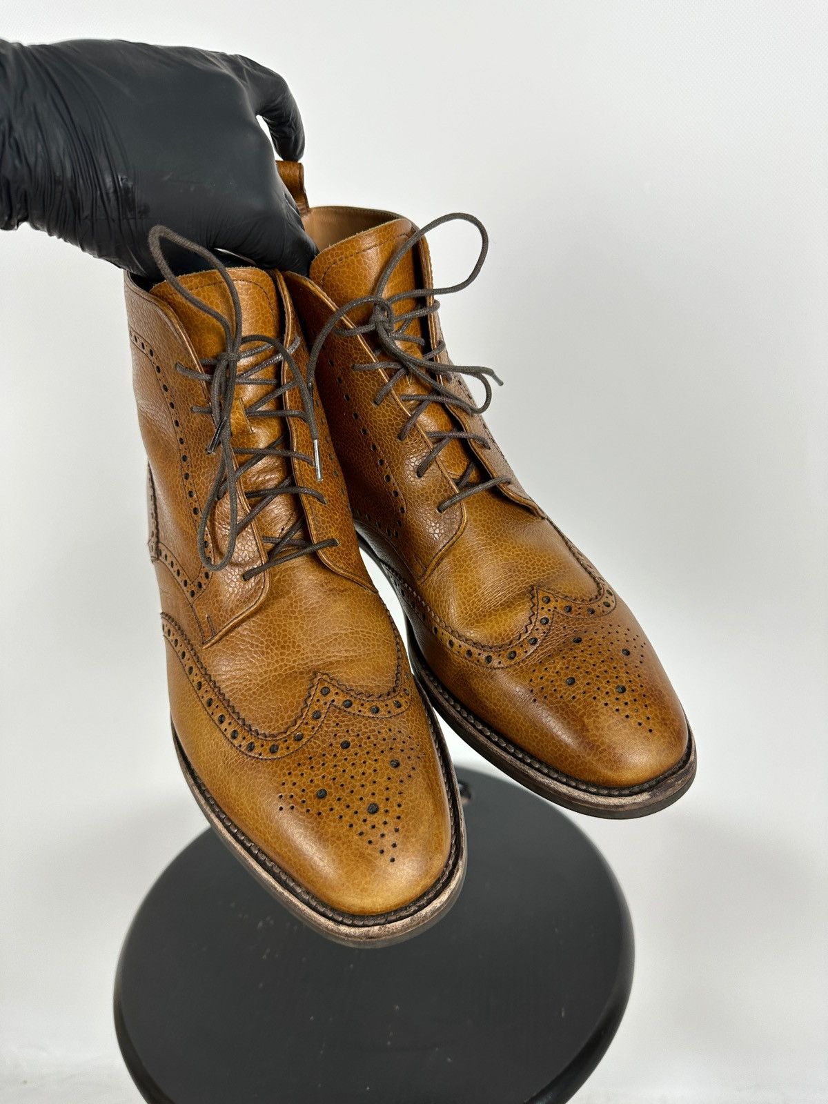 Loake Loake George Brown Leather Derby Brogue Boots Shoes Size US 10 / EU 43 - 12 Thumbnail
