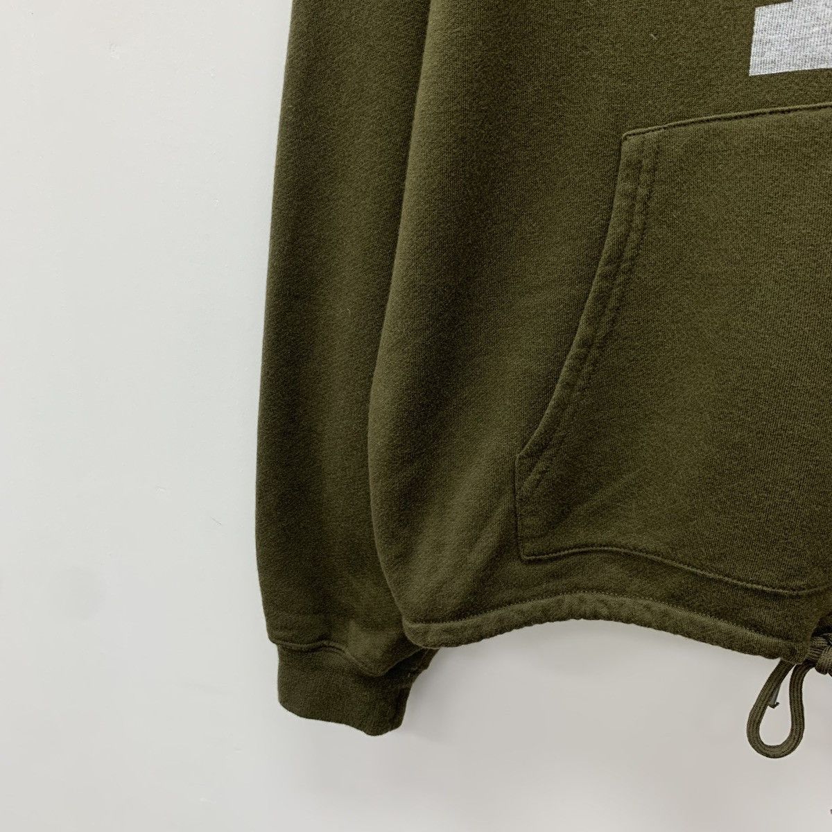 Celine Celine Army Green Logo Printed Hooded Sweatshirt K26WX Size S / US 4 / IT 40 - 4 Thumbnail