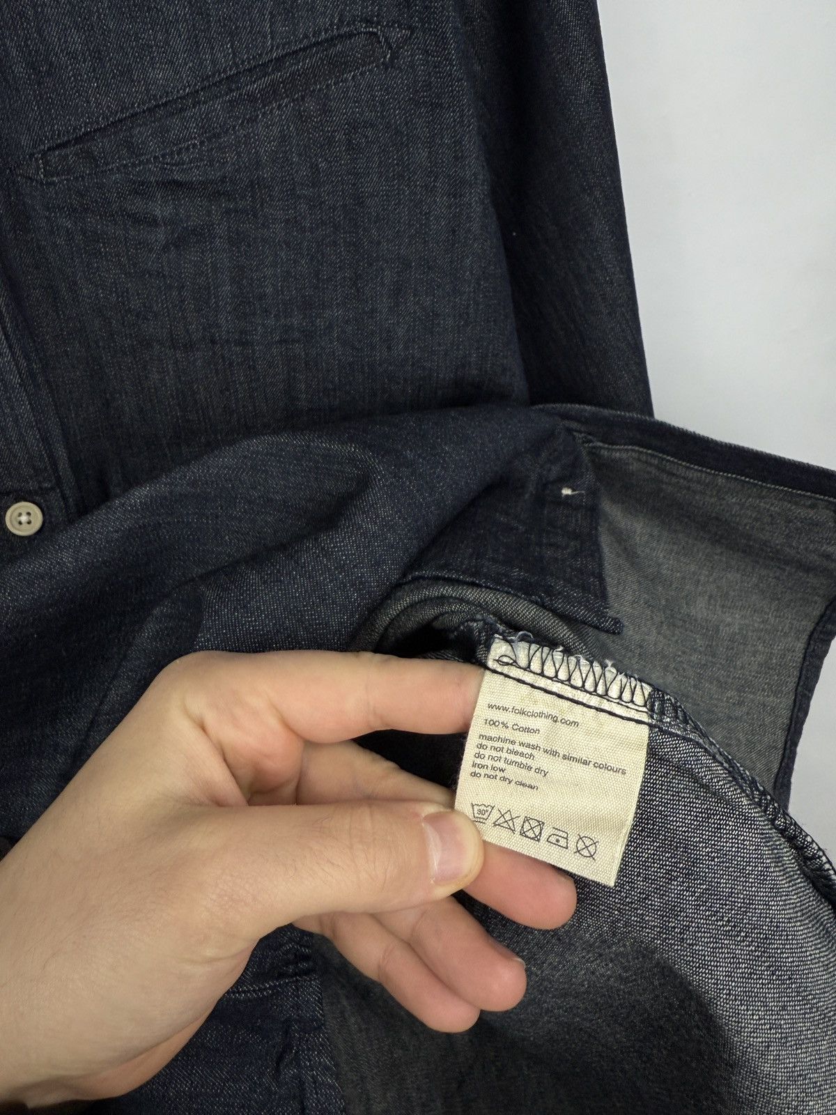 Folk 🇬🇧 Folk Denim Shirts Button Up Jeans Casual Style Rare Retro Size US M / EU 48-50 / 2 - 6 Thumbnail