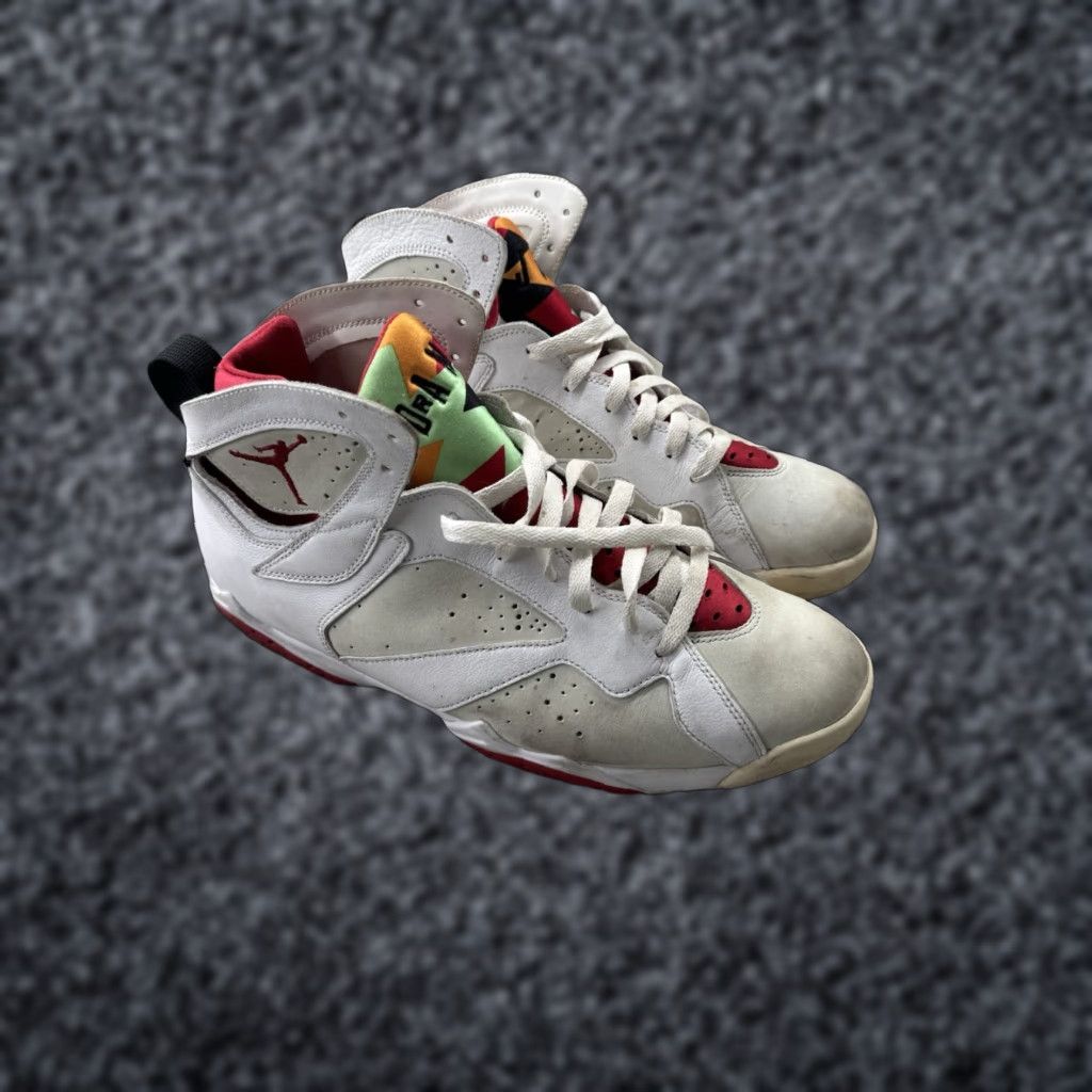 Jordan Brand Air Jordan 7 Retro White Red-Lght Slvr-Trmln Blanc Argent Clair Tourmaline 11.5 Men Sneaker Size US 12 / EU 45 - 1 Thumbnail
