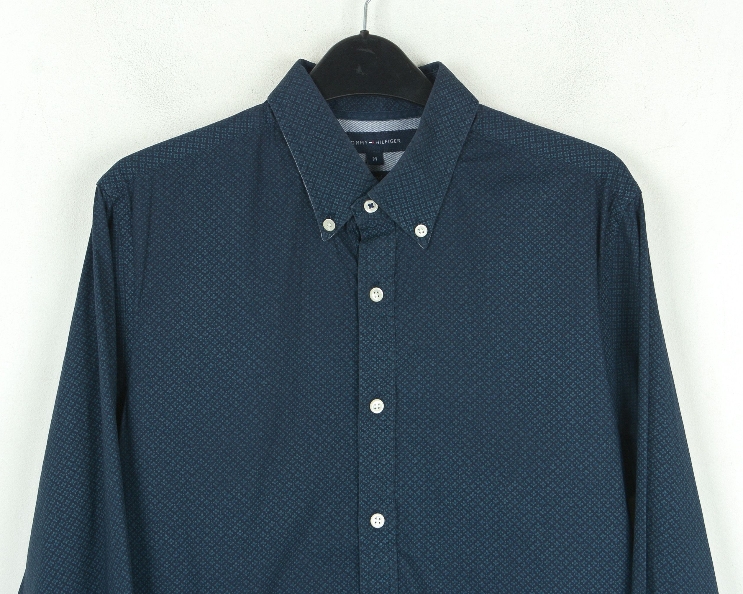 Tommy Hilfiger Men's Casual Shirt M Long Sleeved Top Stretch Button Cotton Size US M / EU 48-50 / 2 - 2 Thumbnail