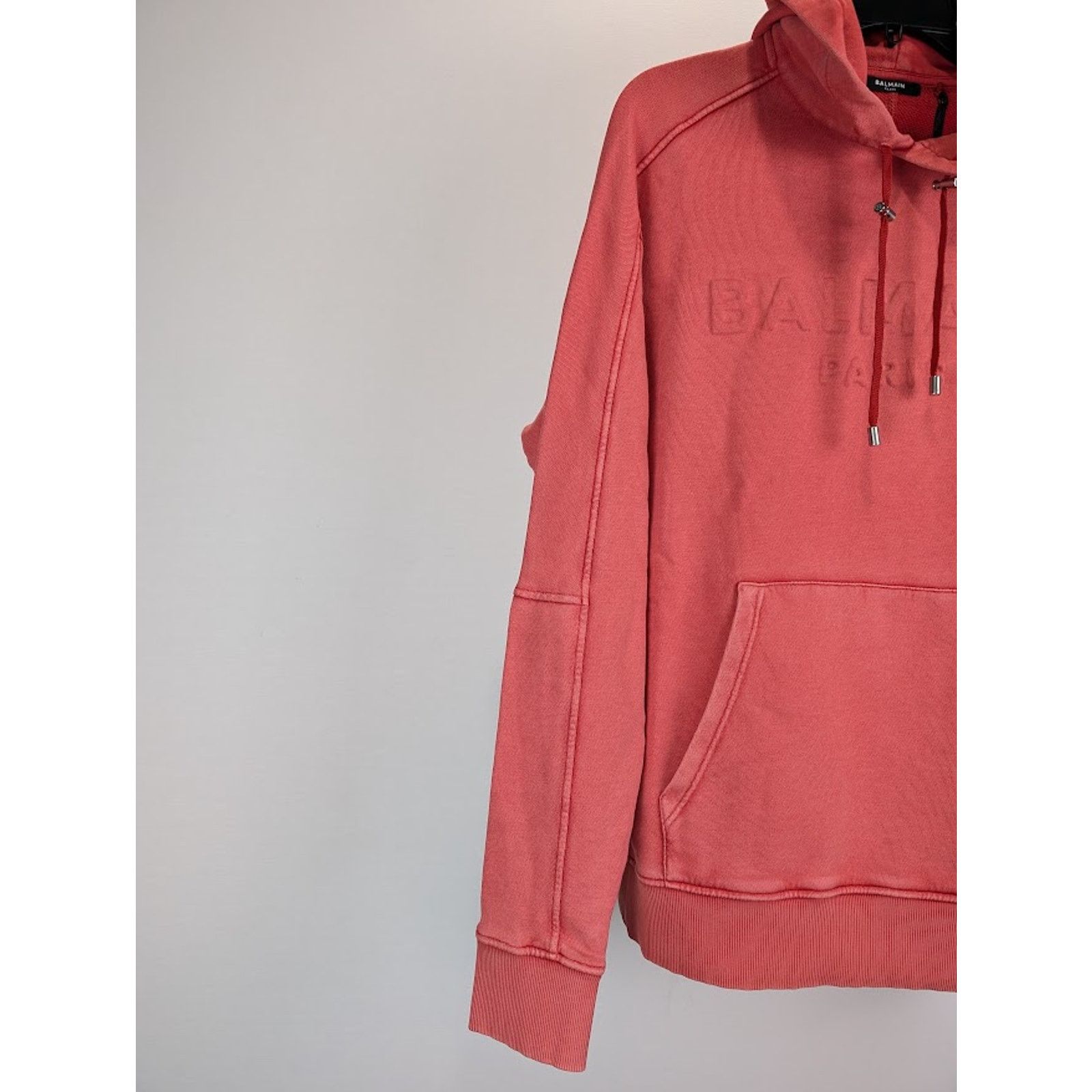 Balmain o1rshd1 Pullover Hoodie in Red Size US M / EU 48-50 / 2 - 6 Thumbnail