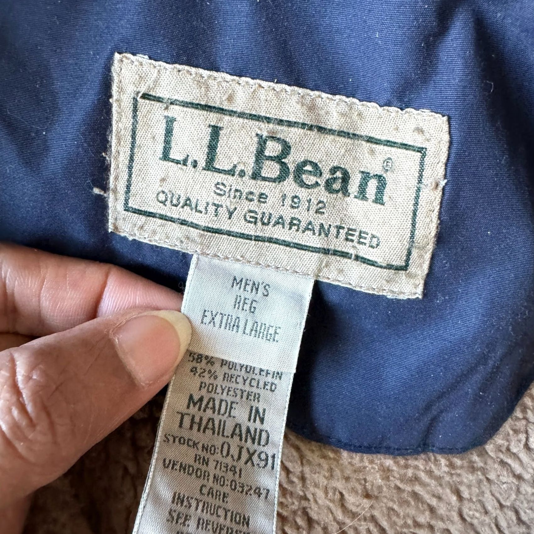 Vintage LL Bean Jacket Mens XL Blue Bomber Ski Sherpa Lined Nylon Outdoor Snow Jacket - Mens Size US XL / EU 56 / 4 - 4 Thumbnail