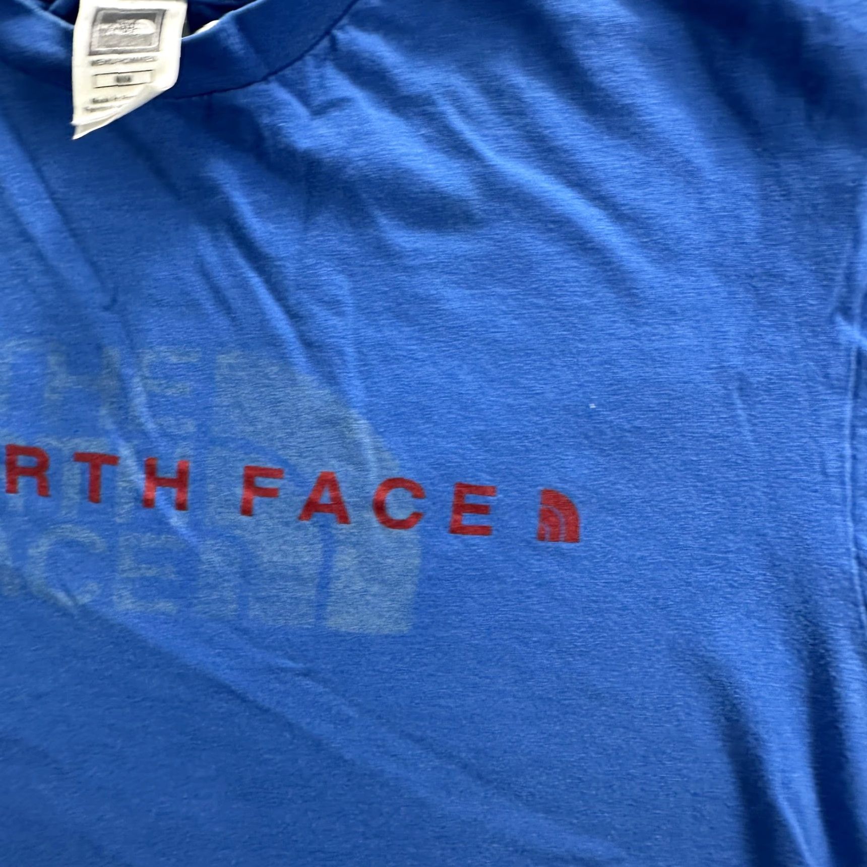 The North Face VINTAGE THE NORTH FACE Shirt Mens Medium Blue Red Spell Out Logo Tee Outdoor Hiking Size US M / EU 48-50 / 2 - 6 Thumbnail