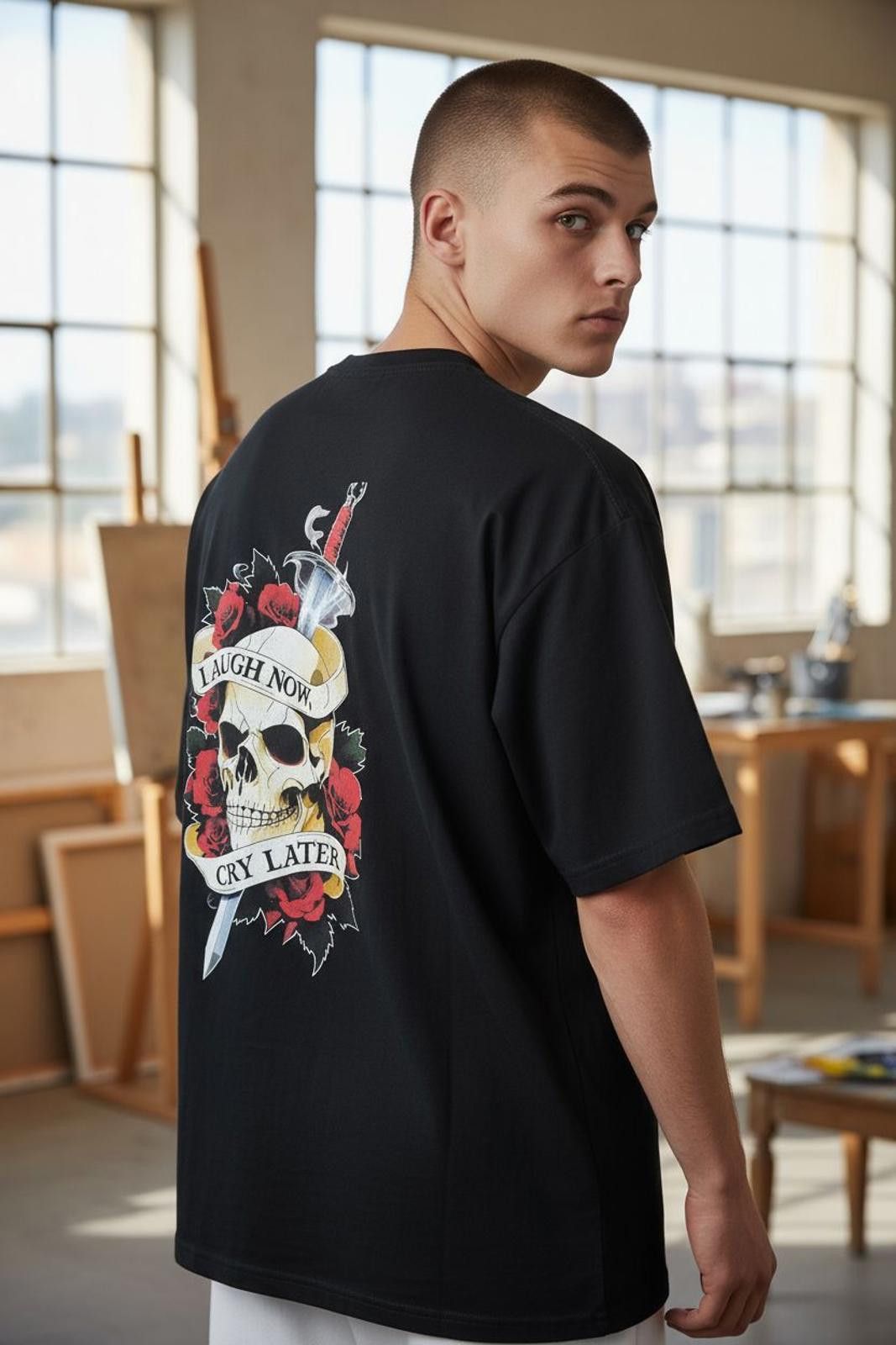 Gildan Men's Graphic Printed Black T-Shirt Skeleton Design Size US XXL / EU 58 / 5 - 2 Thumbnail