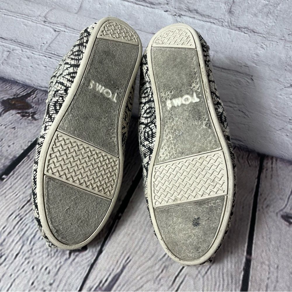Toms Toms Alpargata Black White Geo Print Woven Shoes Size 5 Size US 5 / IT 35 - 5 Thumbnail