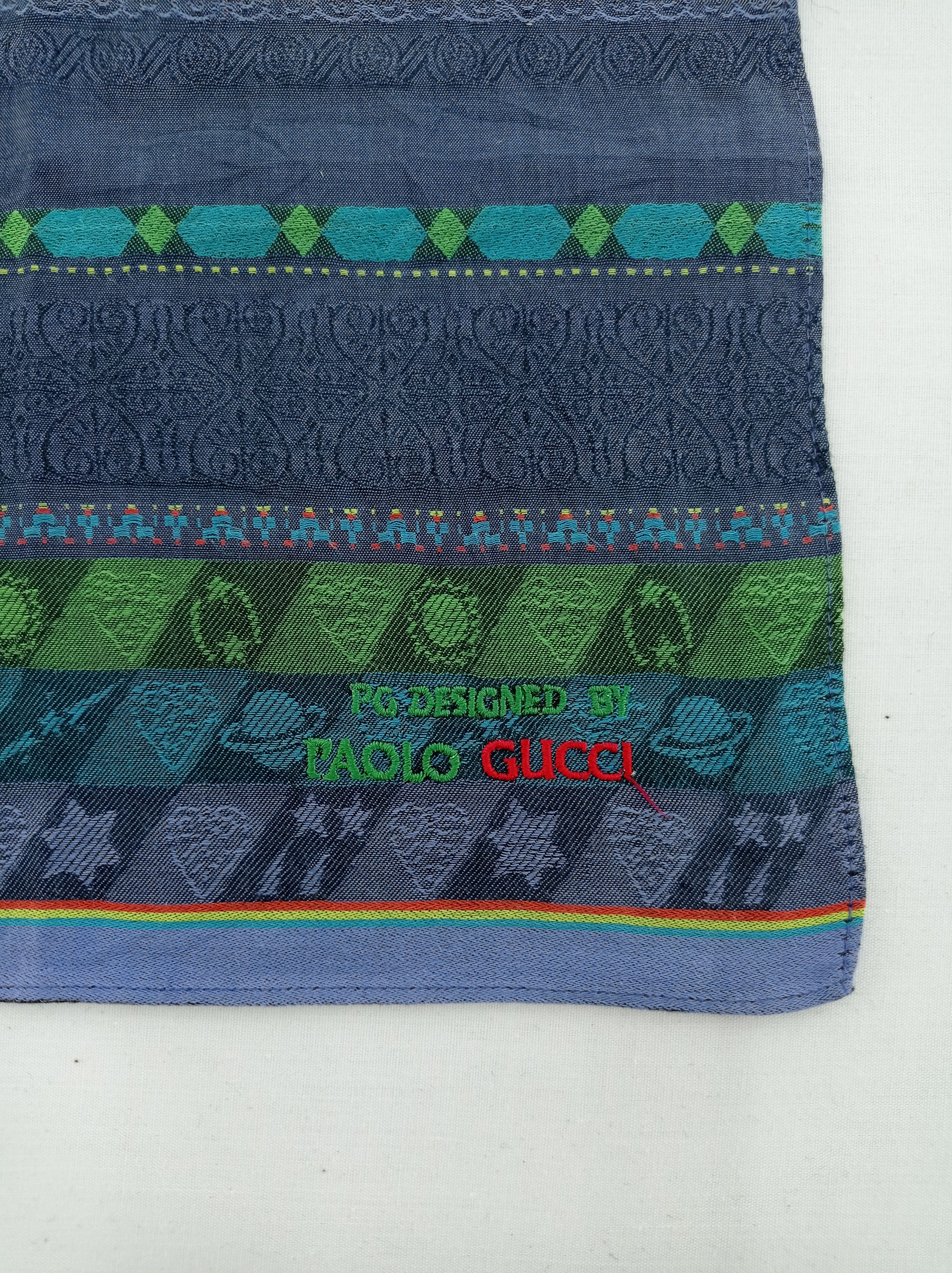 Paolo Gucci × Vintage Vintage Paolo Gucci Handkerchief / Bandana / Neckwear Size ONE SIZE - 6 Thumbnail
