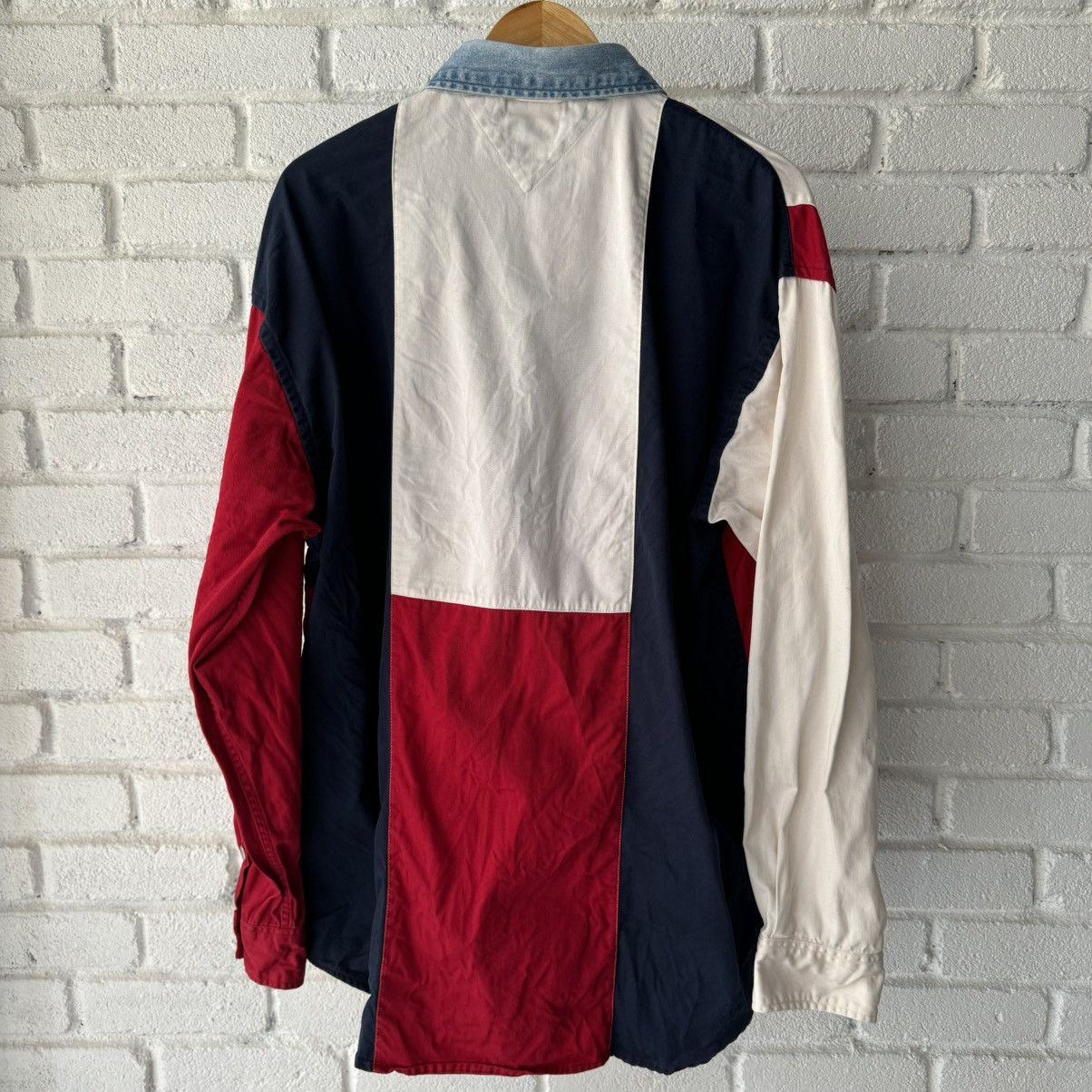 Tommy Hilfiger × Vintage Tommy Hilfiger USA Flag Shirt Size US L / EU 52-54 / 3 - 2 Thumbnail