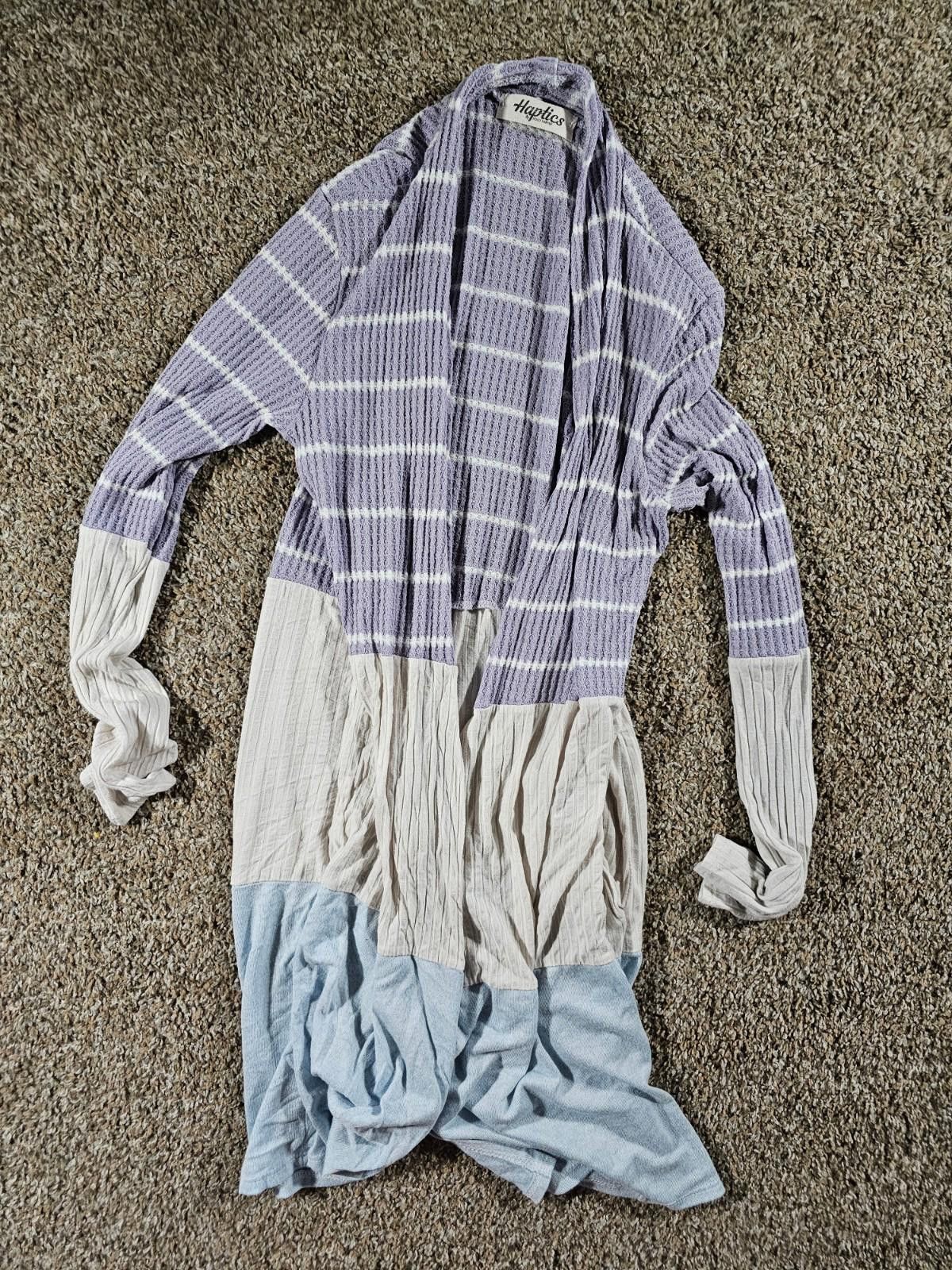 Other Haptics Holly Harper 3 Color Knit Cardigan Open S USA MADE Size S / US 4 / IT 40 - 1 Thumbnail
