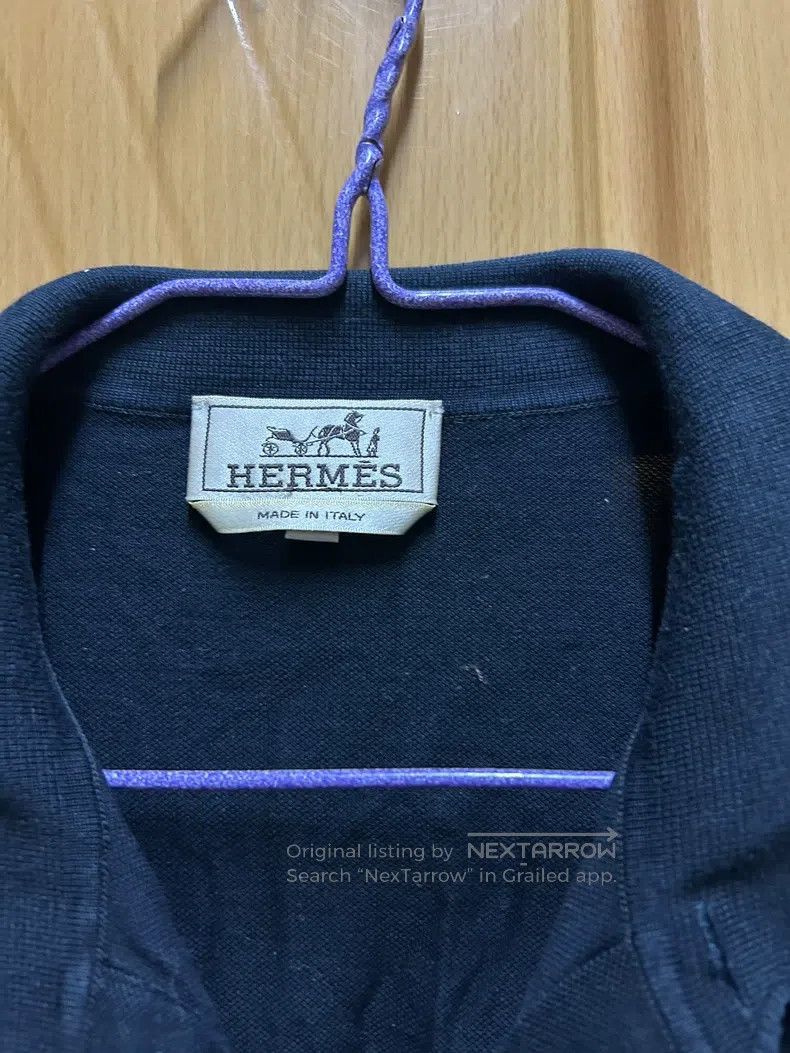 Hermes Hermes Solid Black Polo Shirt Size M / US 6-8 / IT 42-44 - 2 Thumbnail