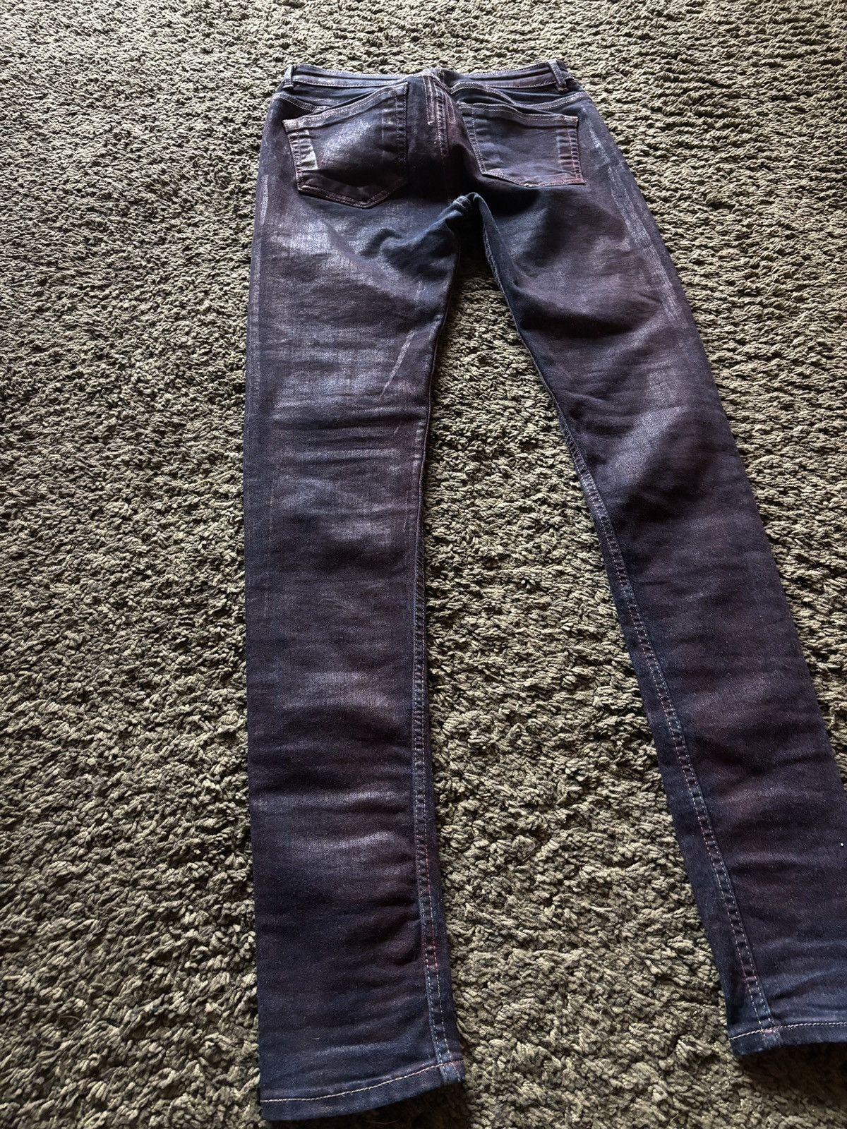 Rick Owens Drkshdw AW19 Rick Owens Drkshdw “Larry” Cherry Wax Detroit Cut Jeans Size US 28 / EU 44 - 8 Thumbnail