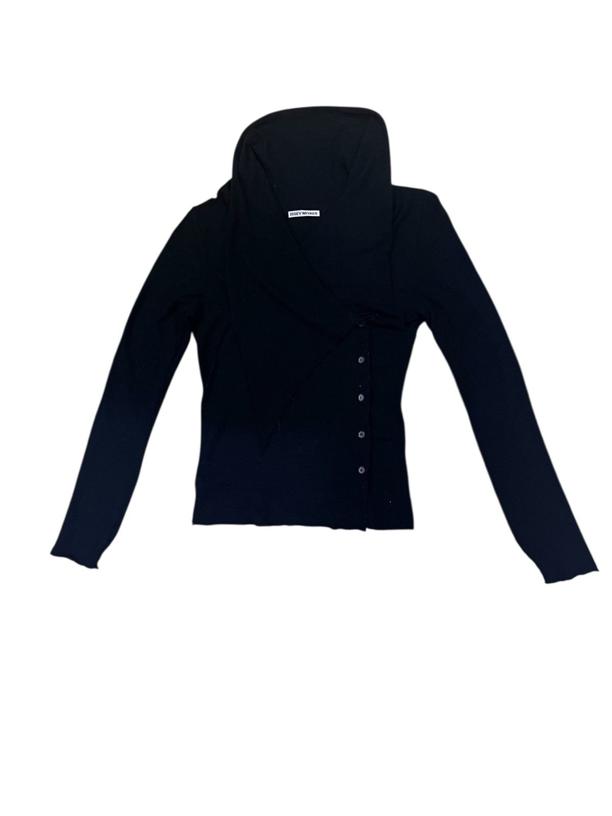 Issey Miyake ISSEY MIYAKE BUTTON UP LONG SLEEVE BLOUSE BLACK Size S / US 4 / IT 40 - 1 Thumbnail
