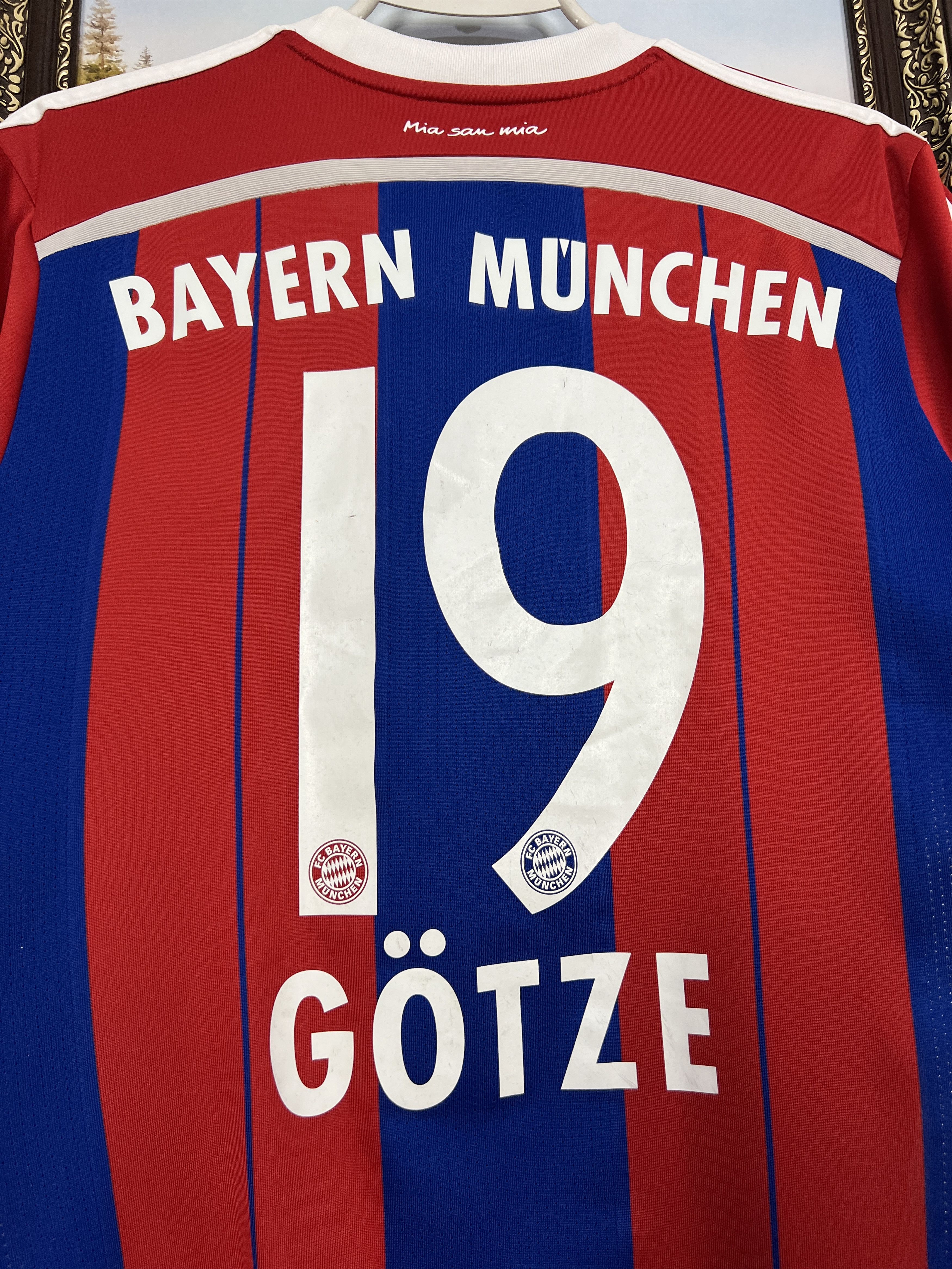 Adidas Bayern Munich football shirt 2014 Soccer #19 Gotze Jersey Size US M / EU 48-50 / 2 - 10 Thumbnail