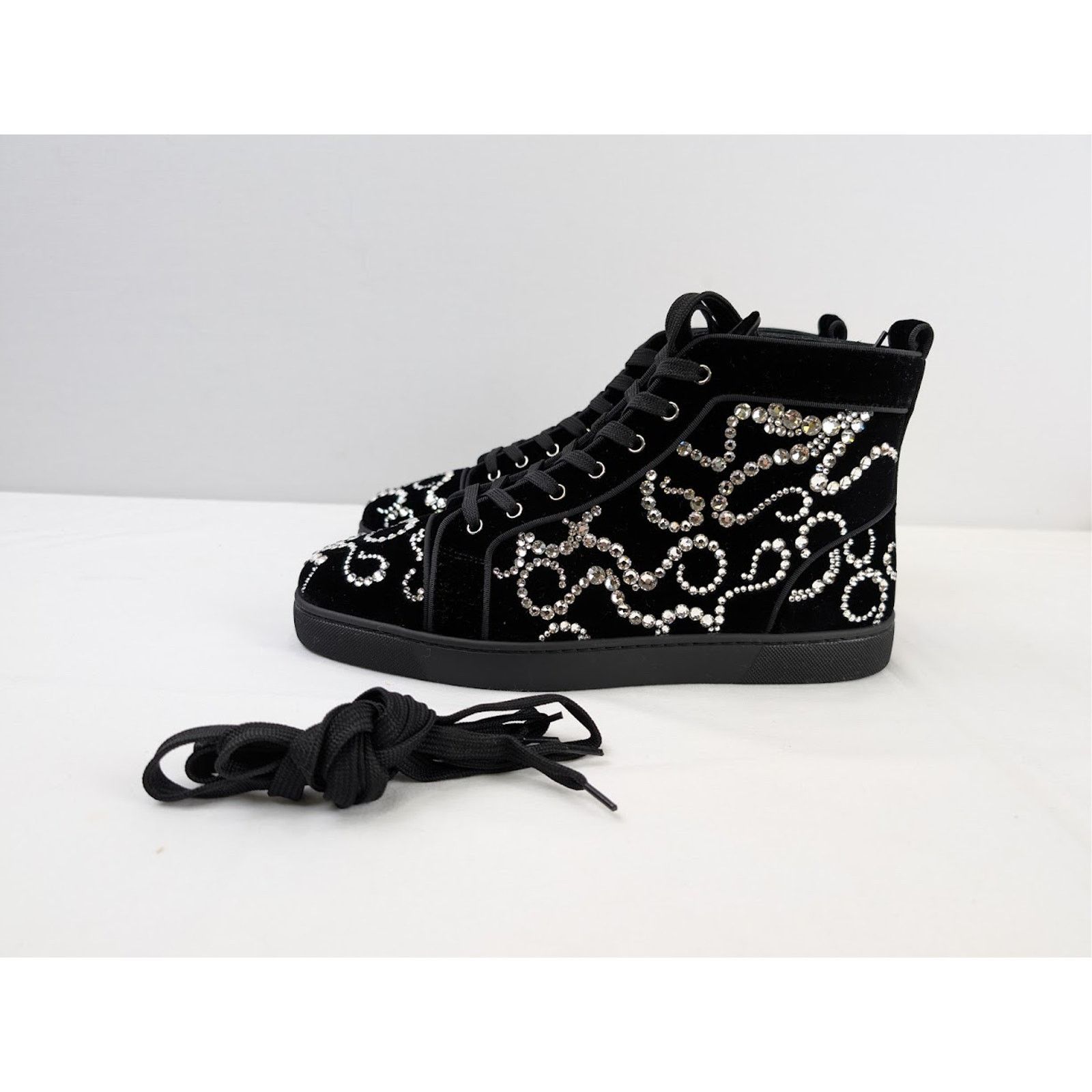 Christian Louboutin o1rshd1 Octolouis Strass Sneakers in Black/Crystal Size US 9 / EU 42 - 9 Thumbnail