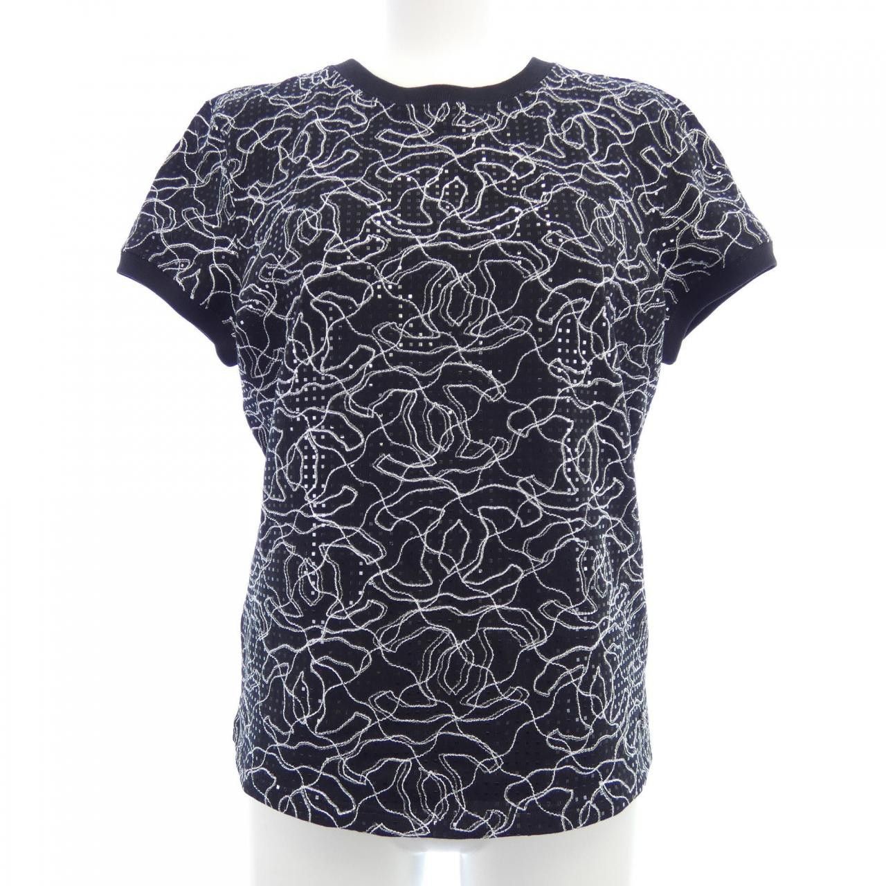 Chanel Chanel Chanel LOOK48 T Shirt Textile T-Shirts P78741K11351 DUTY FREE for USA Size ONE SIZE - 1 Thumbnail
