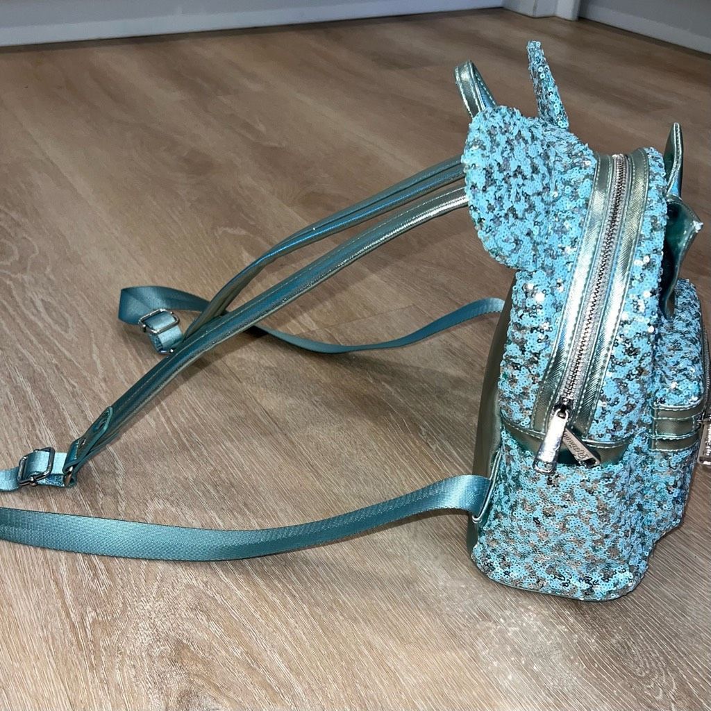 Disney Loungefly Disney Parks Arendelle Aqua Frozen Minnie Ears Bac Size ONE SIZE - 14 Thumbnail