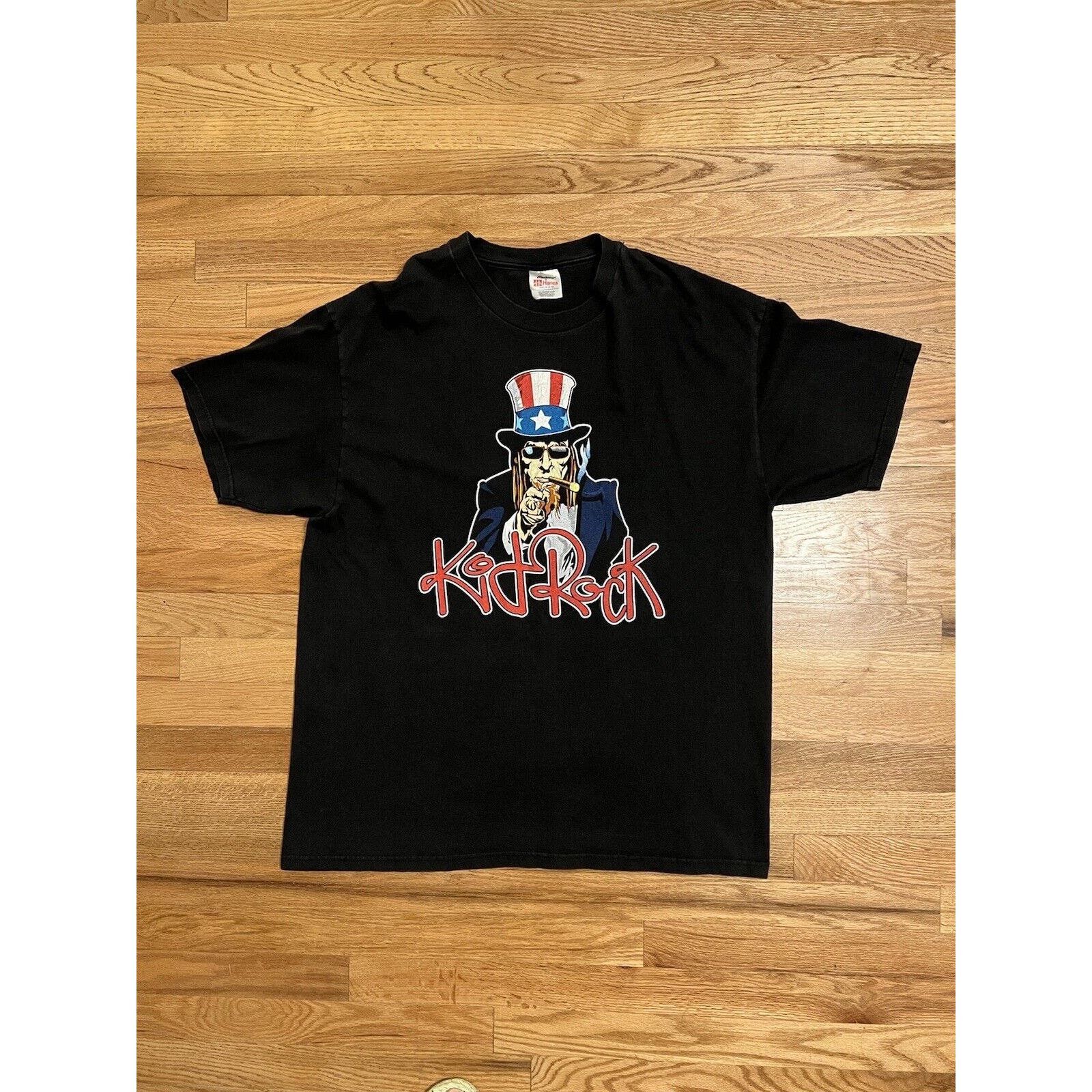 image of Vintage 2001 Kid Rock American Bad Ass Tour Tee in Black (Size XL)