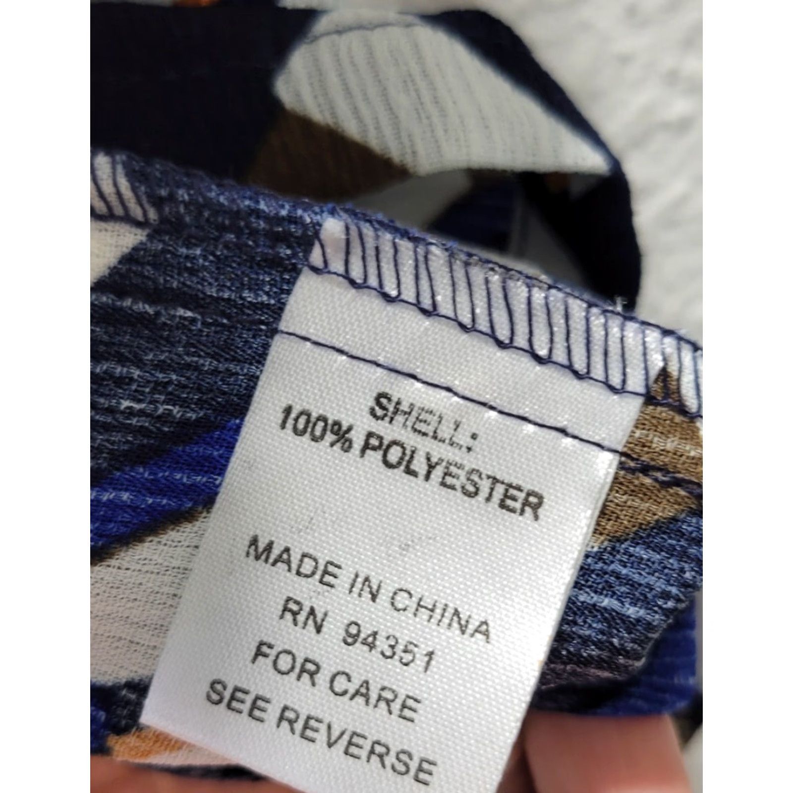 Vintage Jade Melody Tam Blouse Geometric Top Sleeveless Blue Beige NWT L Womens Casual Shirt Size L / US 10 / IT 46 - 7 Thumbnail