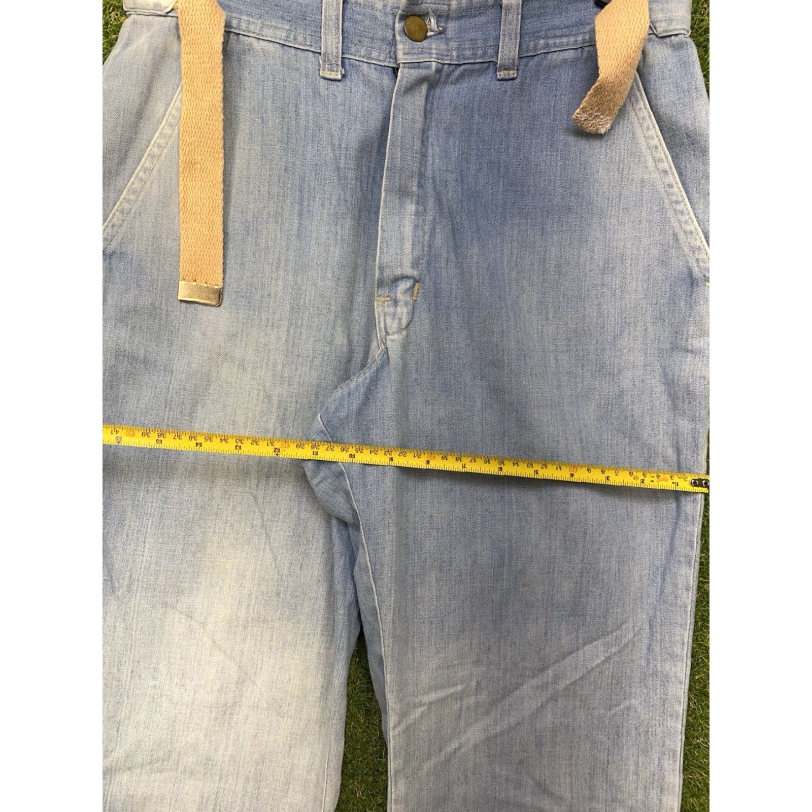 Wrangler VINTAGE Wrangler Flame Resistant Jeans 28 Regular Blue Denim 80s 90s Western USA Bell Bottoms Mens Womens Girls Boys Size 28" / US 6 / IT 42 - 5 Thumbnail