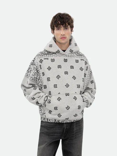 Rhude o1w1db1em1224 Bandana Hoodie in Grey Size US XXL / EU 58 / 5 - 6 Thumbnail