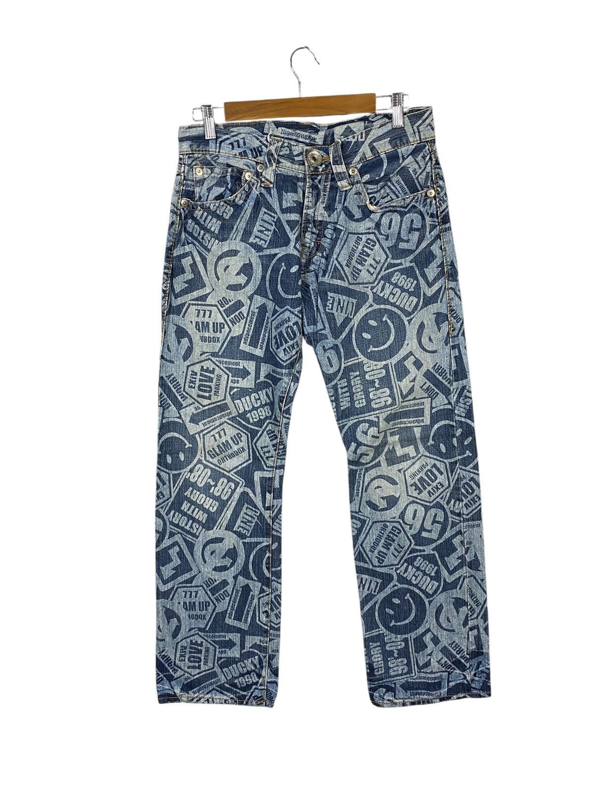 Japanese Brand Co&lu denim full printed kapital style Size US 30 / EU 46 - 1 Thumbnail