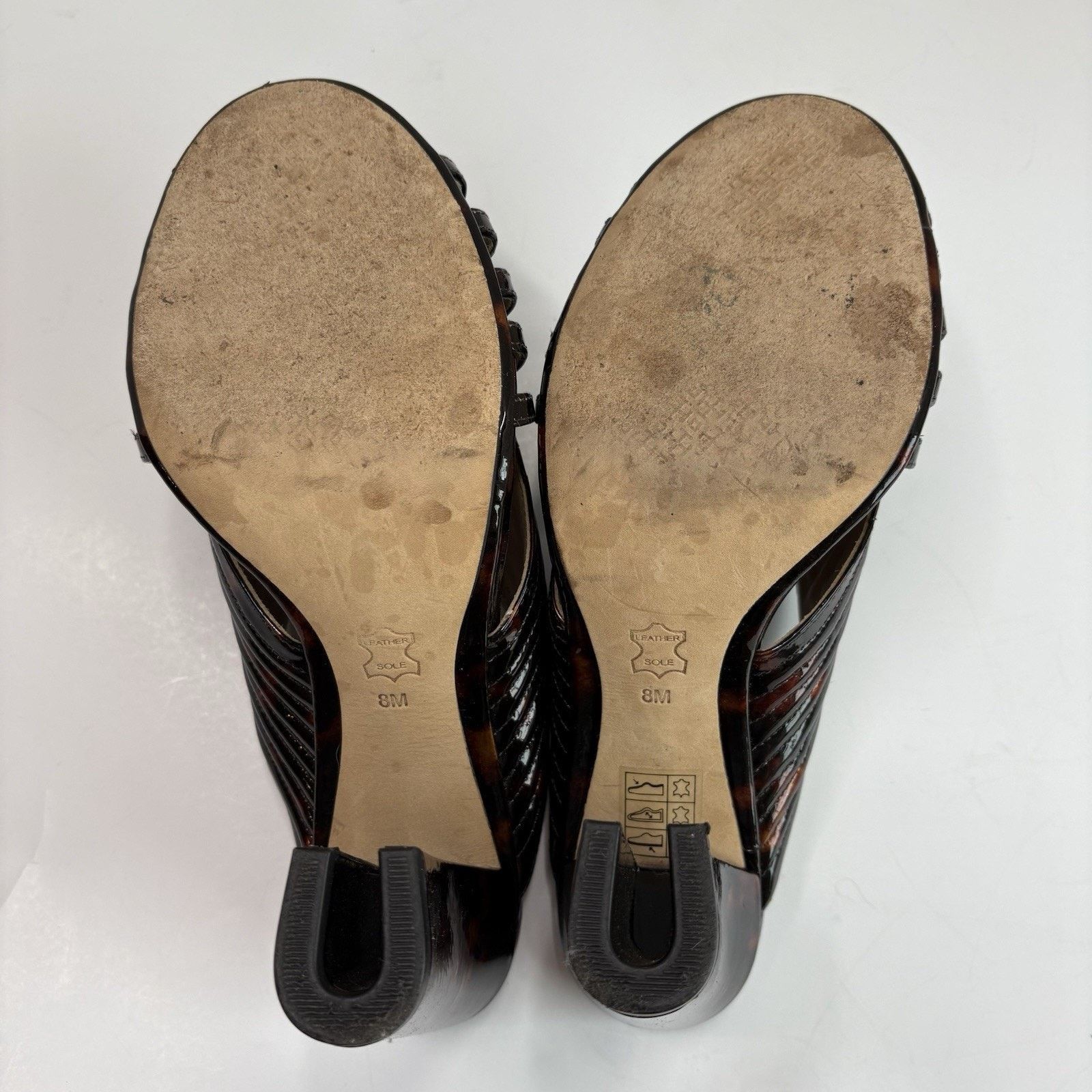 Tory Burch Tory Burch Tortoise Shell Brida Mule Heels Size US 8 / IT 38 - 8 Thumbnail