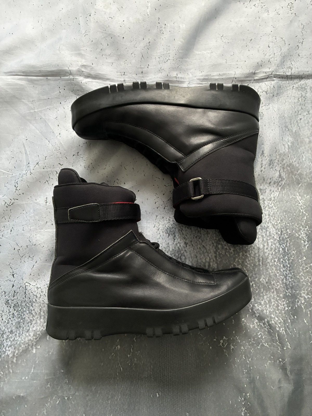Prada Prada Combat Ankle Strap Leather Boots Size US 9.5 / IT 39.5 - 4 Thumbnail