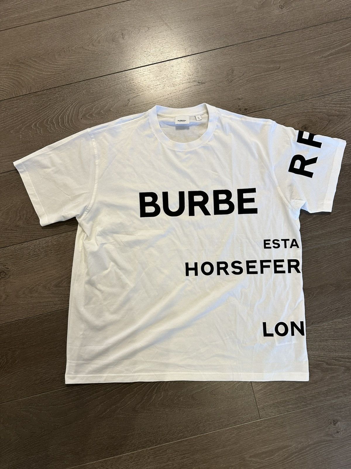 Burberry Horseferry Graphic Cotton T-Shirt White XL