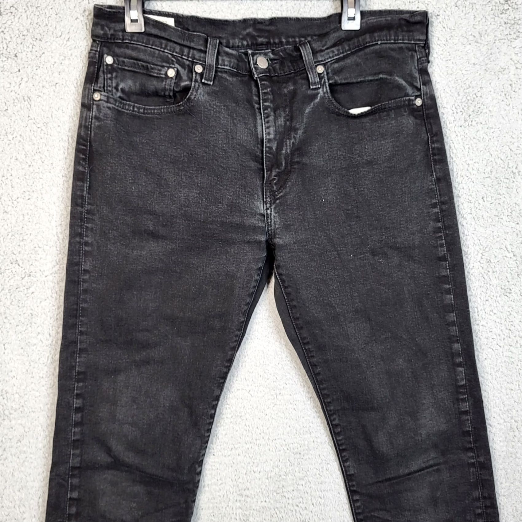 Levi's Levi’s 502 Jeans Straight Regular Black Denim Size 34 Womens 34 Dark Wash Casual Belted Comfort 90s None Size 24" / US 00 / IT 34 - 2 Thumbnail