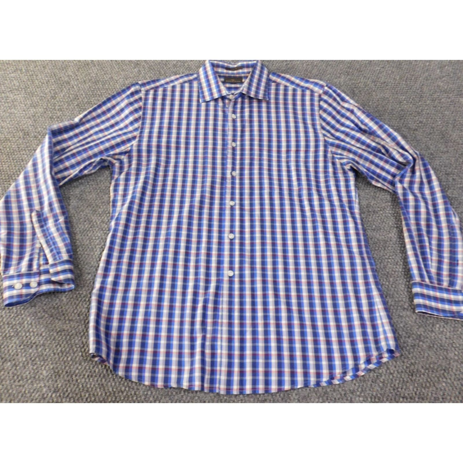 Rodd & Gunn Rodd & Gunn Shirt L Blue Plaid Button-Up Knit Cotton Casual Mens Regular Long Sleeve Button-Down Collar Modern Sports Western Size US L / EU 52-54 / 3 - 2 Thumbnail