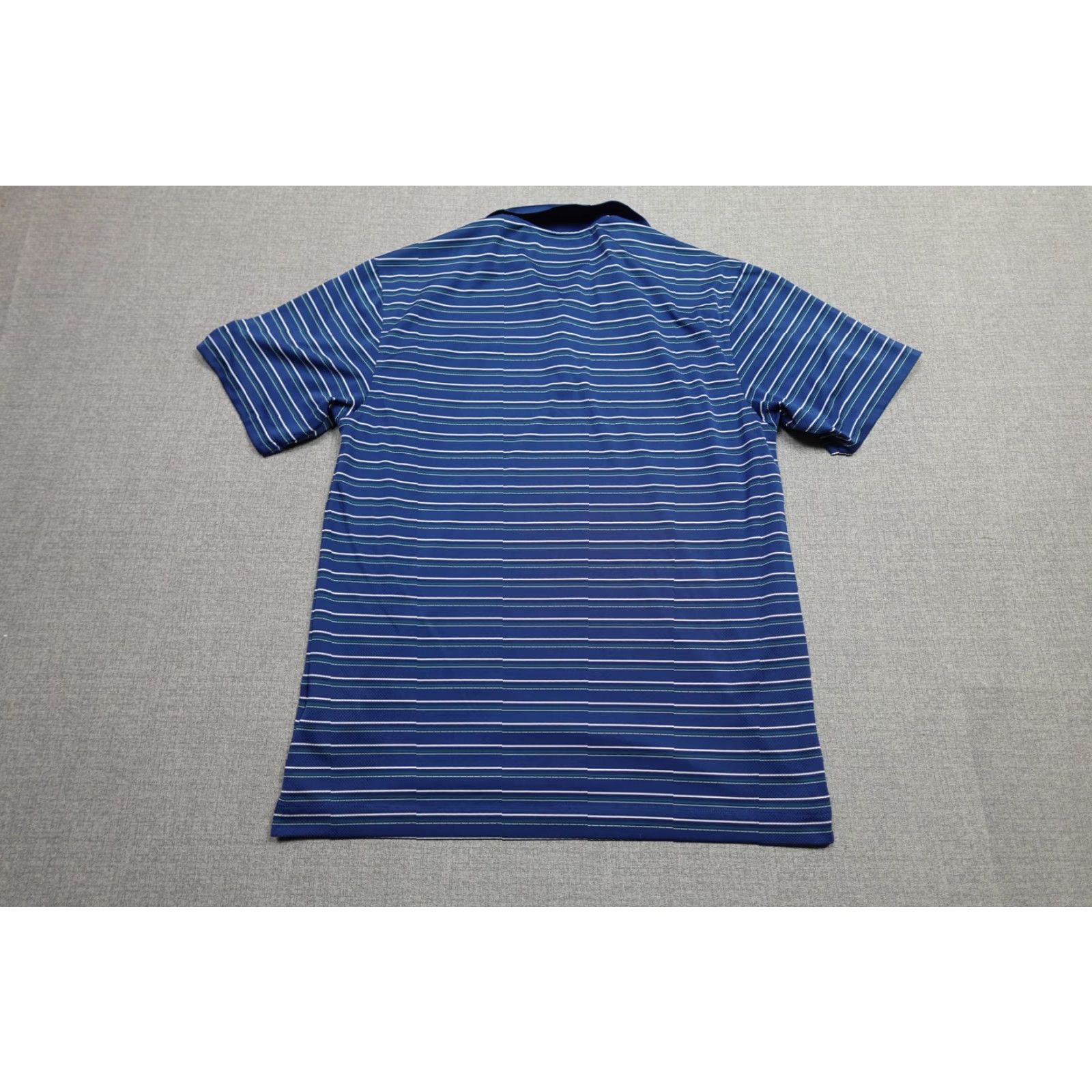 Nike Nike Golf Polo Mens L Blue Stripe FIT Dry Lightweight Short Sleeve Polo Shirt Size US L / EU 52-54 / 3 - 4 Thumbnail