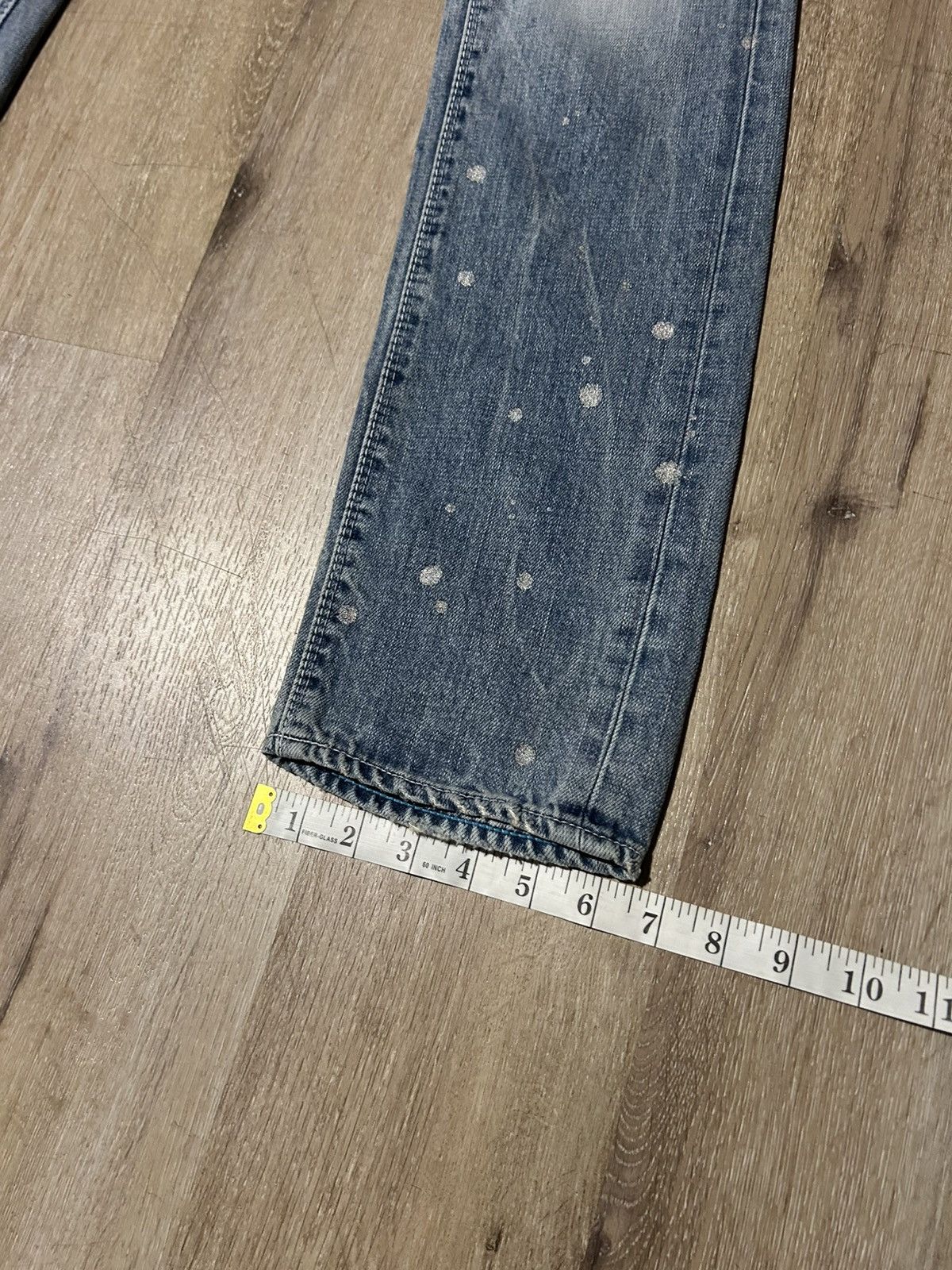 Vanquish Japanese Brand Vanquish Gold Glitter Splatter Skinny Jeans Size US 30 / EU 46 - 10 Thumbnail