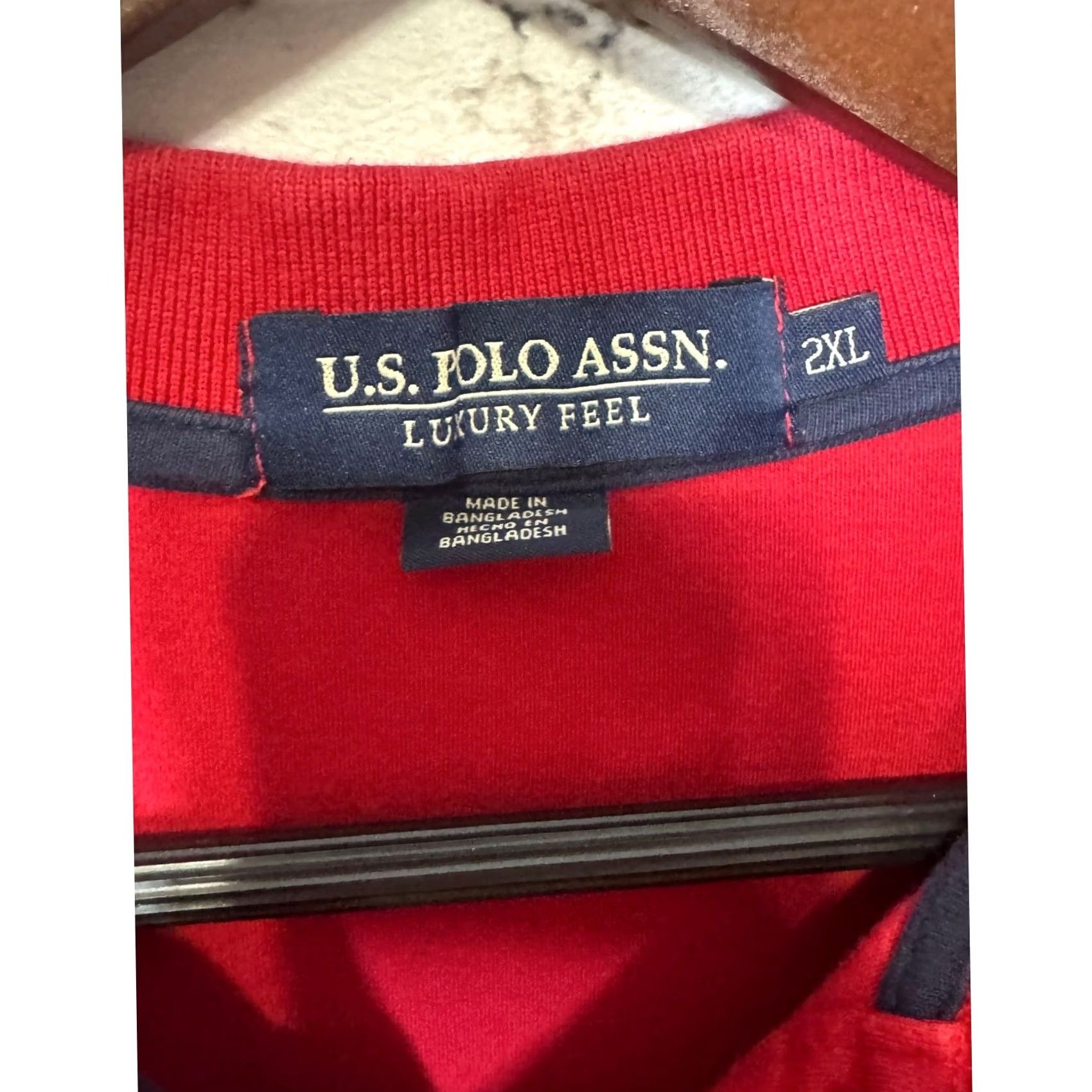 U.S. Polo Assn. VINTAGE US Polo Assn Polo Shirt Mens Red 2XL Embroidered Pony Logo Short Sleeve Button-Down Regular Cotton Classic Shirt Mens Red VINTAGE? Size US XXL / EU 58 / 5 - 7 Thumbnail