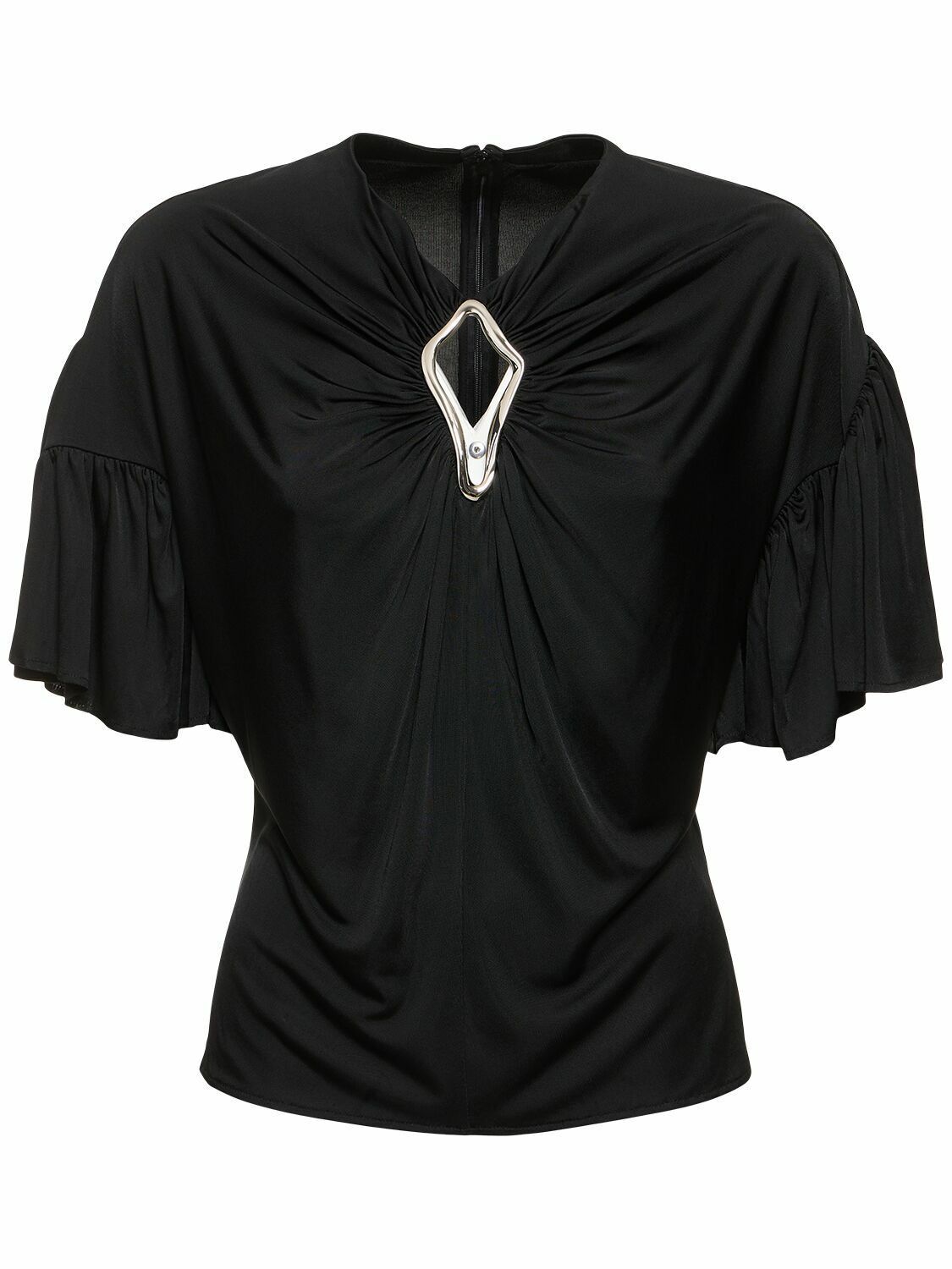 Lanvin o1y0326 Blouse in Black Size S / US 4 / IT 40 - 1 Thumbnail
