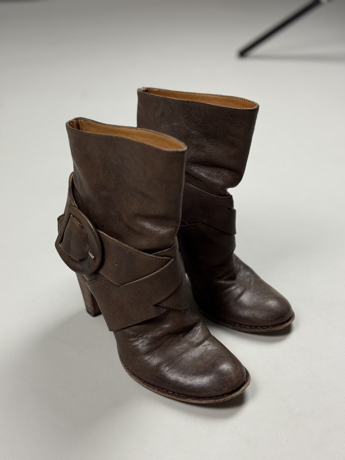 MoMA MOMA Ladies Leather Heeled Avant-Garde Boots Shoes Size 36 Size US 6 / IT 36 - 1 Thumbnail