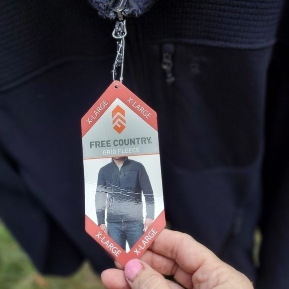 Free Country Free Country Dark Navy Grid Fleece Sz. XL Jacket Size US XL / EU 56 / 4 - 6 Thumbnail